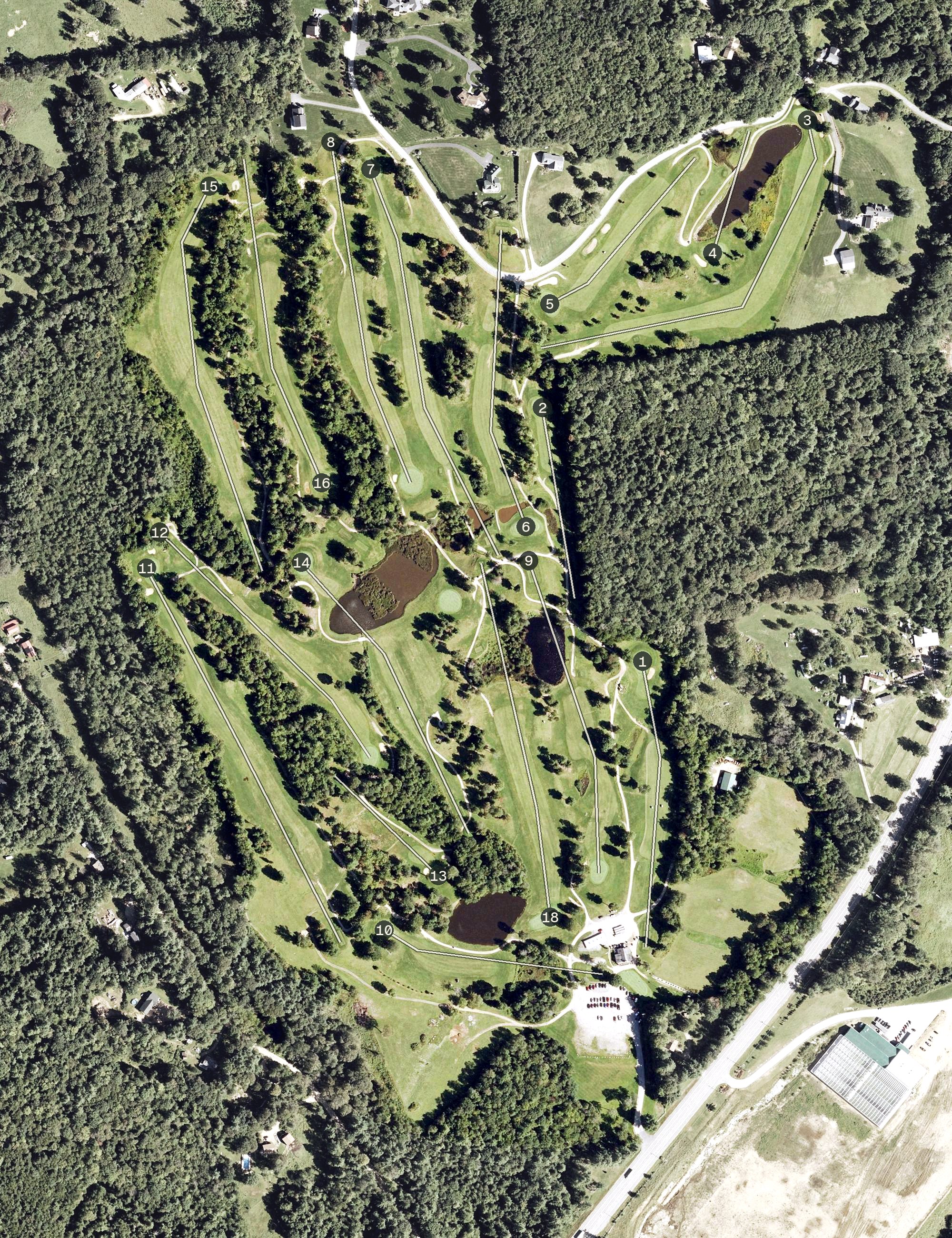 Aerial view of Loudon Country Club, NH