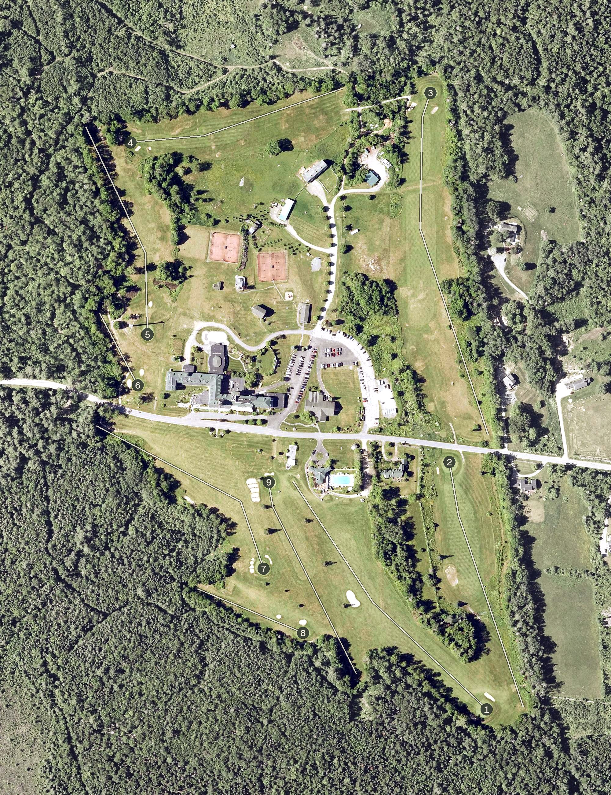Aerial view of Mountain View Grand Golf Course, NH