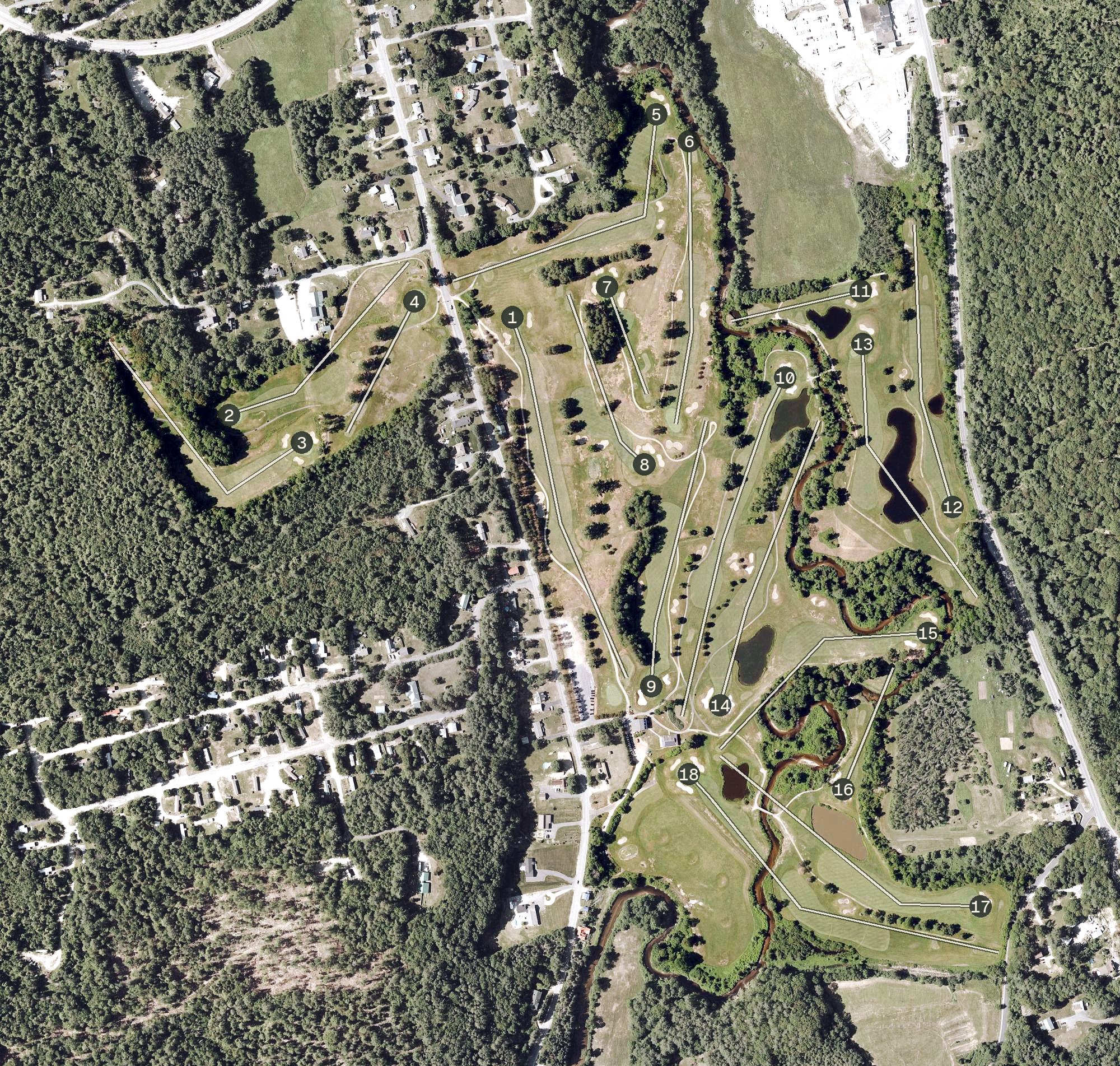 Aerial view of Newport Golf Club, NH