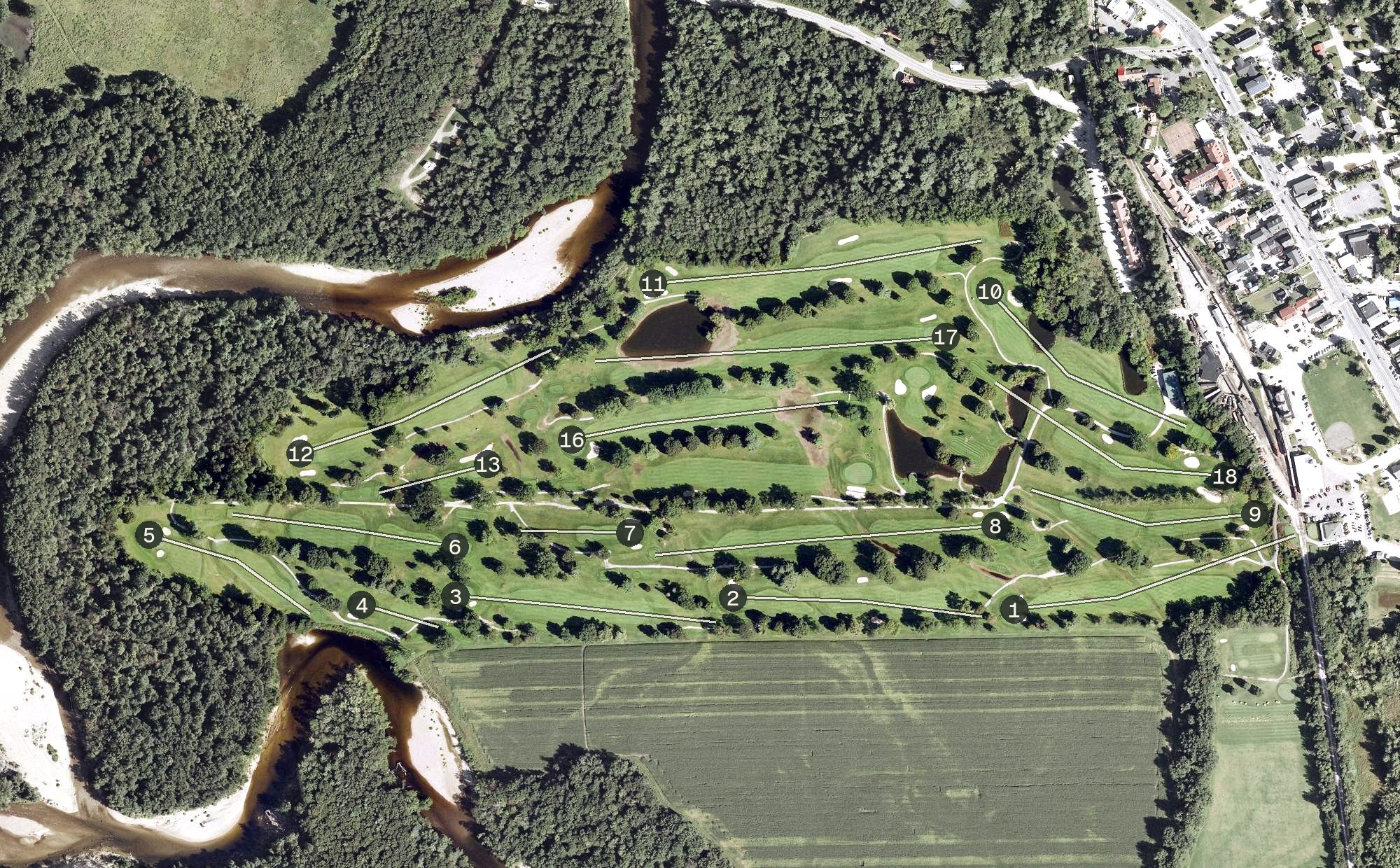 Aerial view of North Conway Country Club, NH
