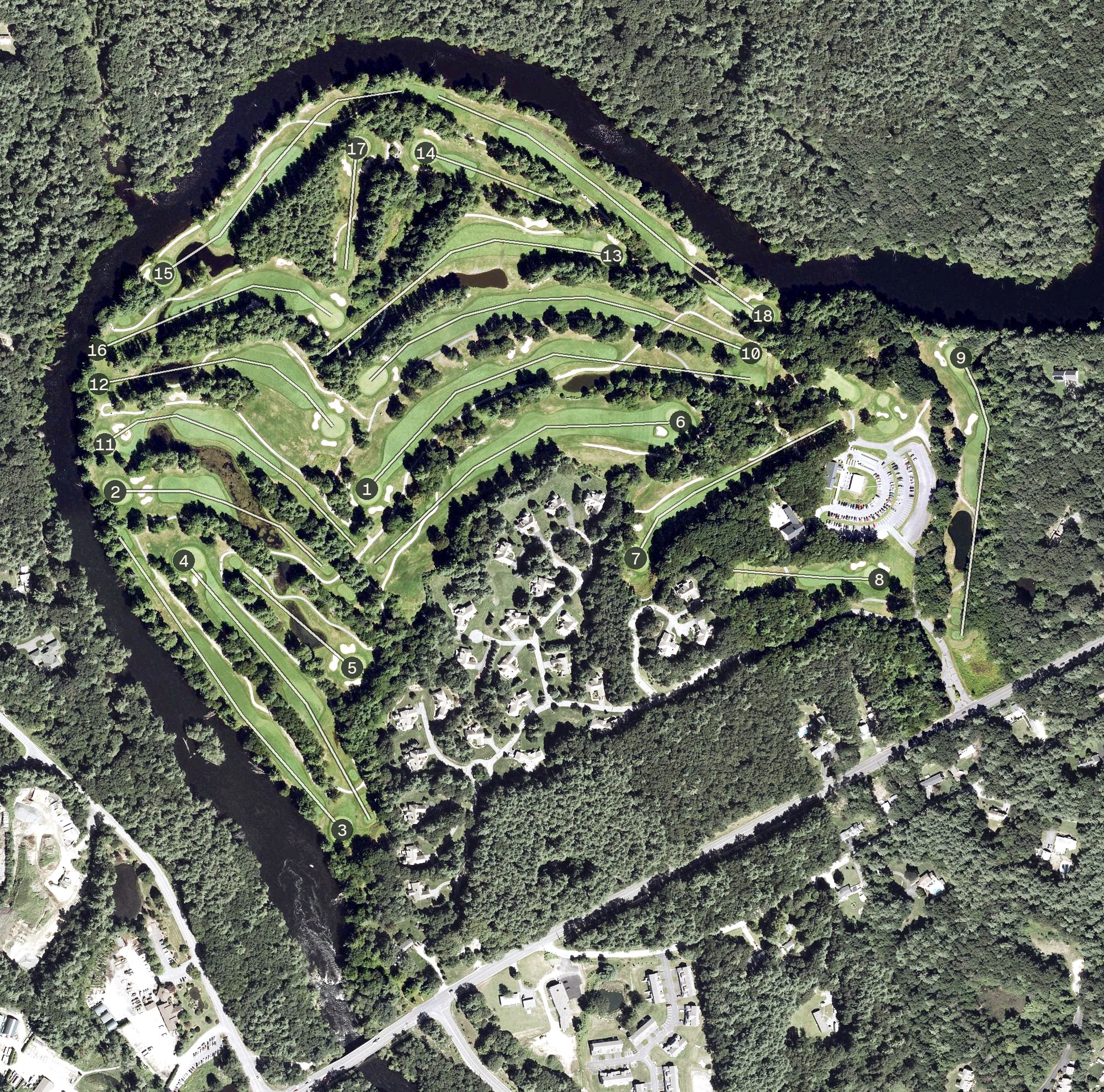 Aerial view of Overlook Golf Club, NH