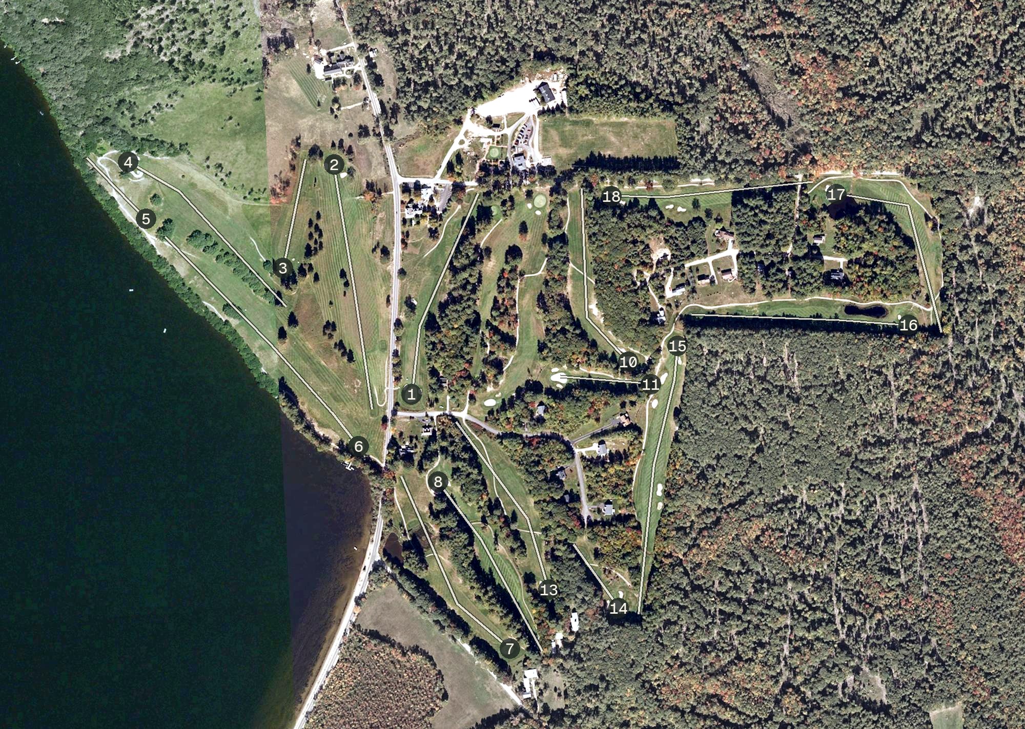 Aerial view of Province Lake Golf Course, NH