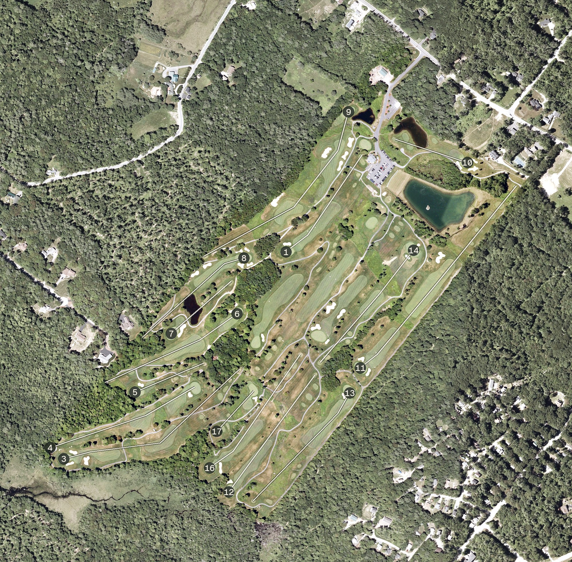 Aerial view of Ridgewood Country Club, NH