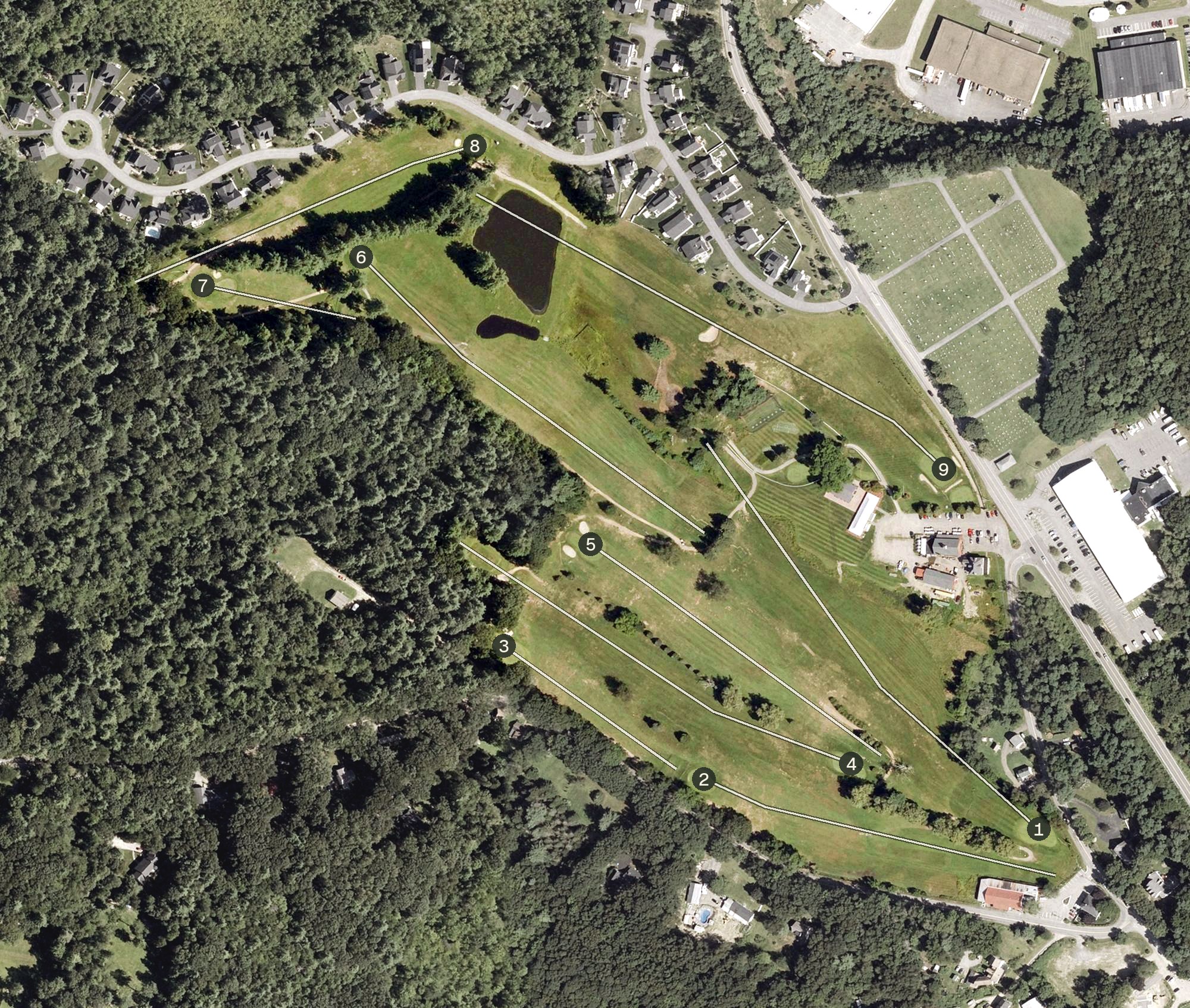 Aerial view of Rockingham Country Club, NH