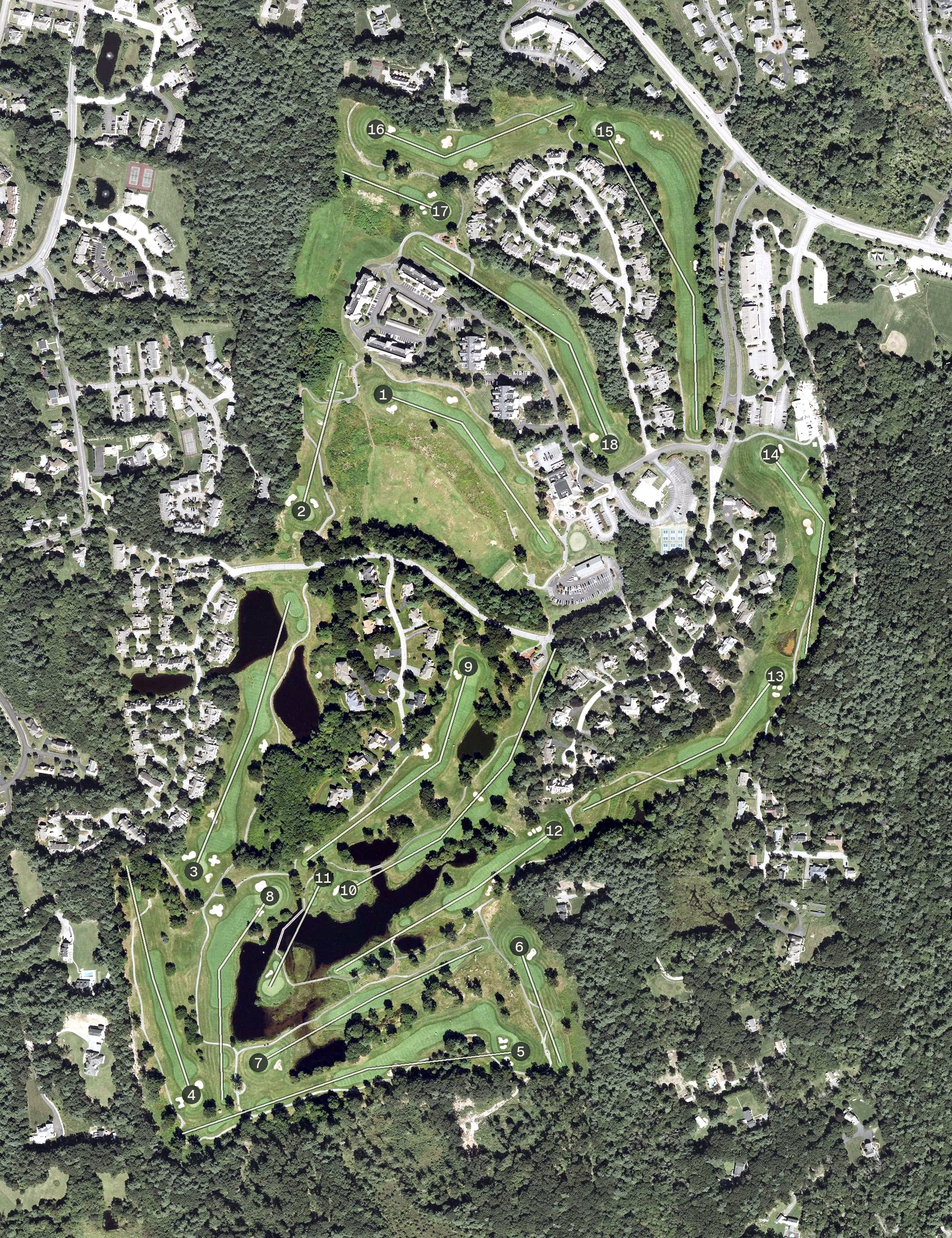 Aerial view of Sky Meadow Country Club, NH