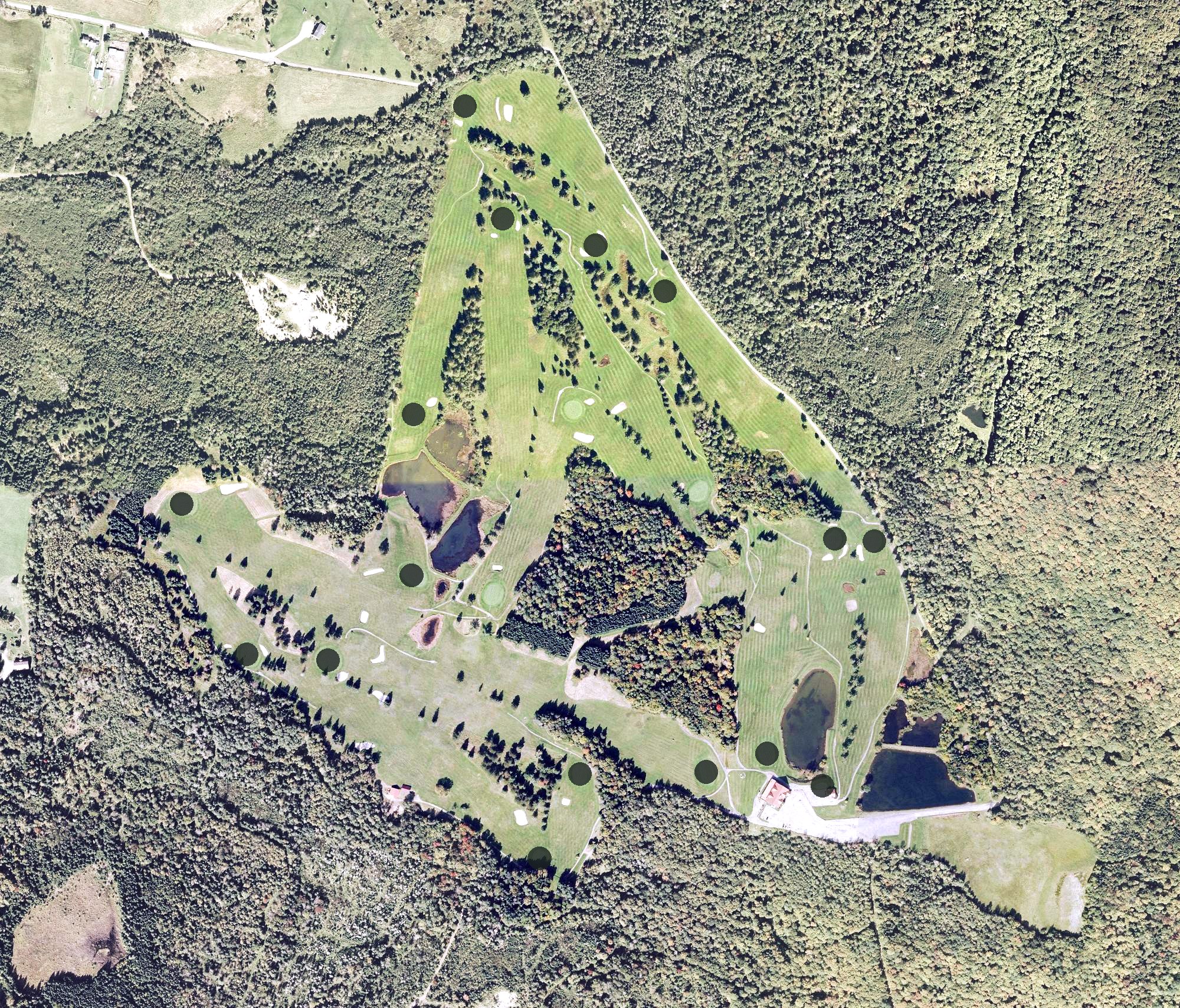 Aerial view of The Balsams Panorama Golf Course, NH