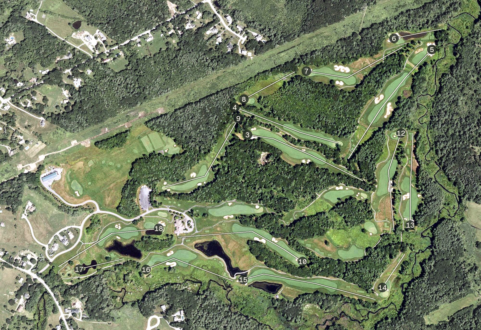 Aerial view of The Golf Club of New England, NH