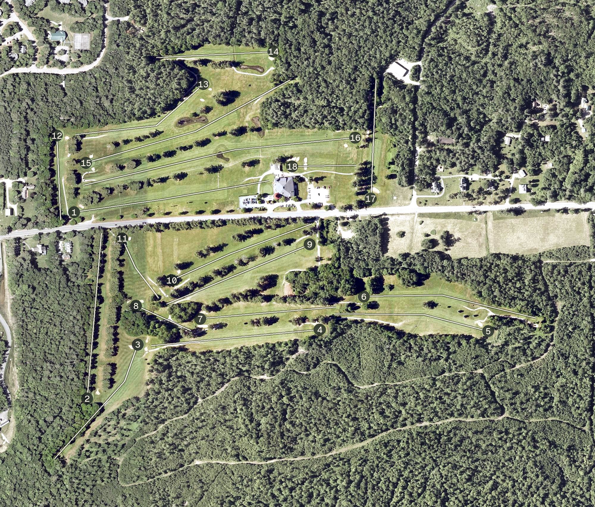Aerial view of The Maplewood Golf Club, NH