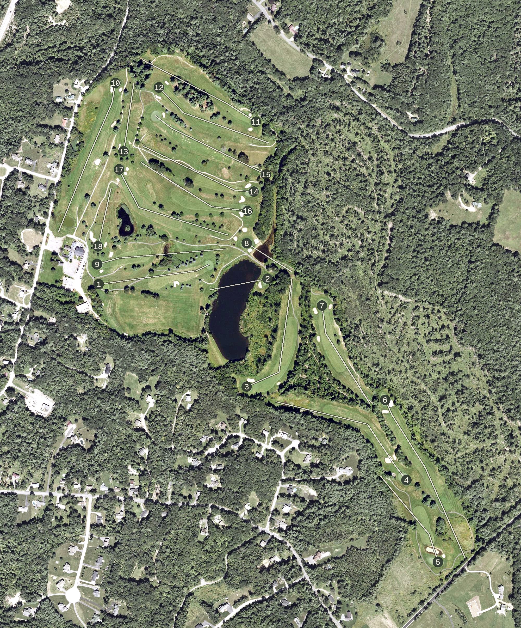Aerial view of The Ridge Country Club, NH