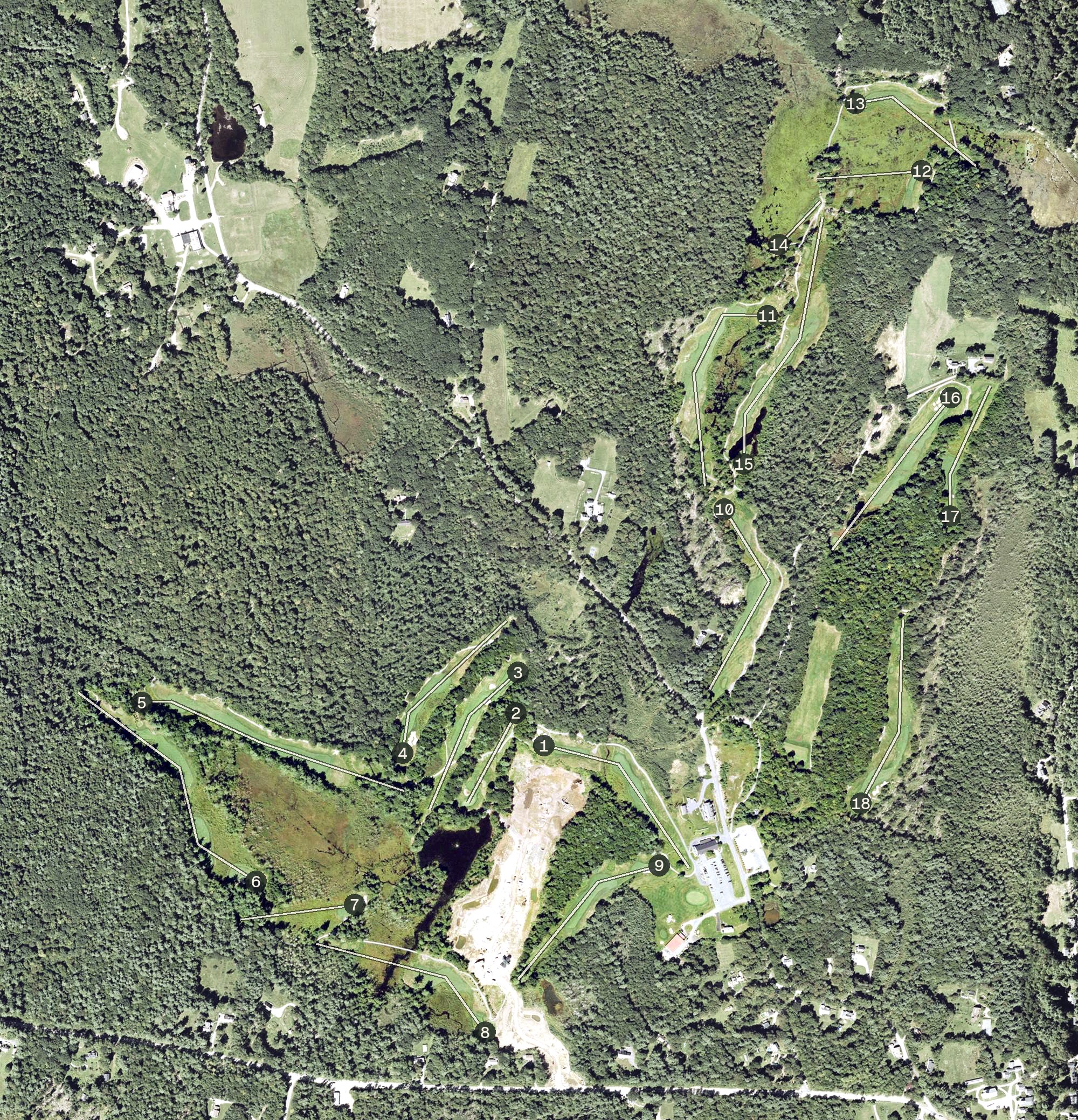 Aerial view of The Shattuck Golf Club, NH
