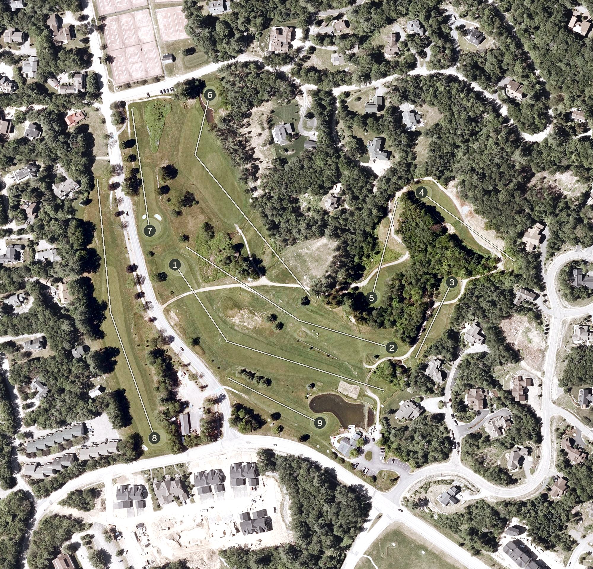 Aerial view of Waterville Valley Golf Course, NH