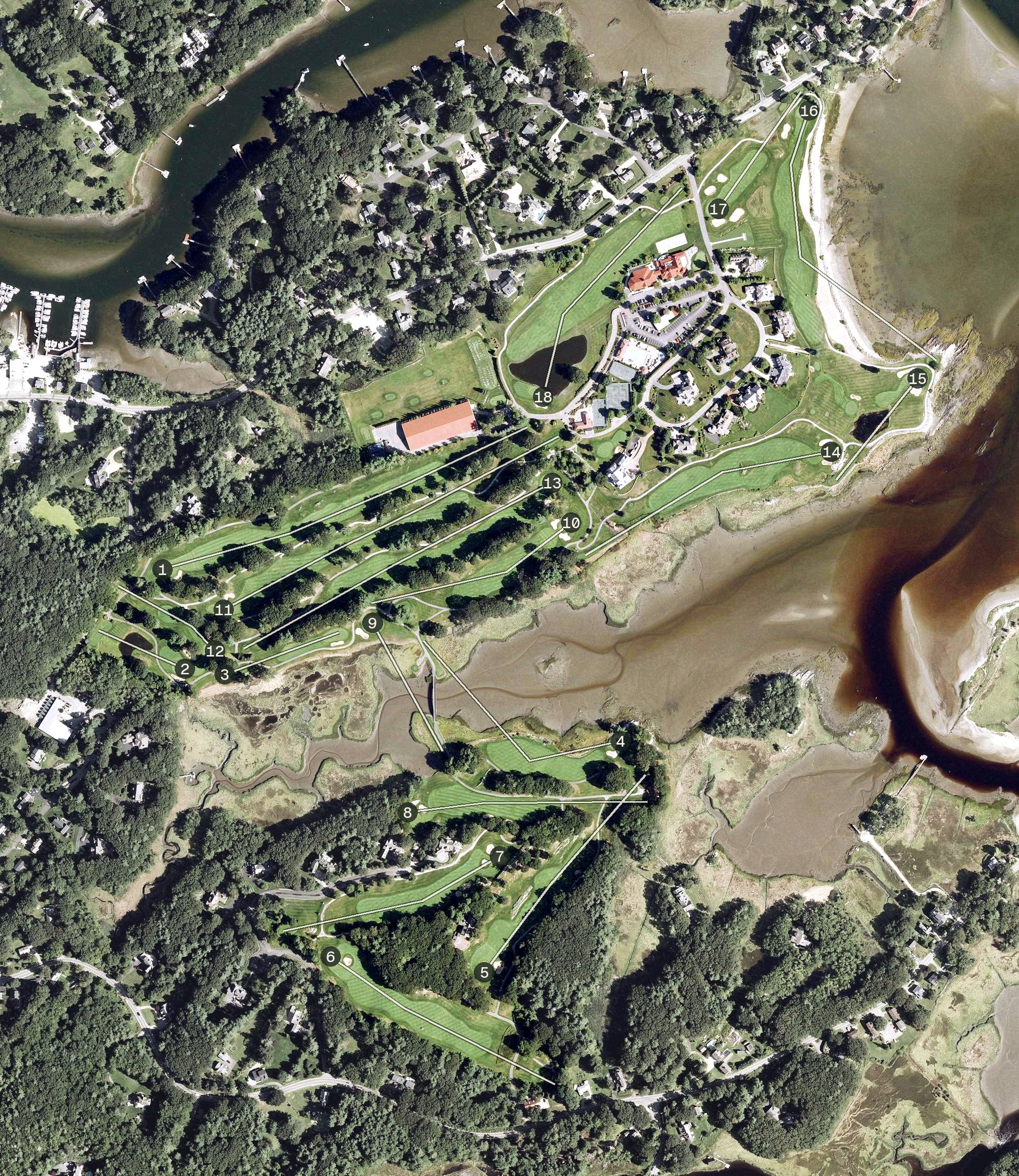 Aerial view of Wentworth by the Sea Country Club, NH