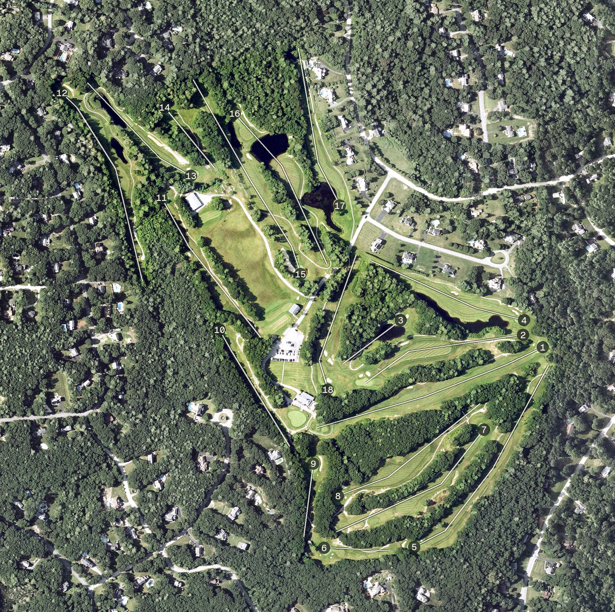 Aerial view of Windham Country Club, NH