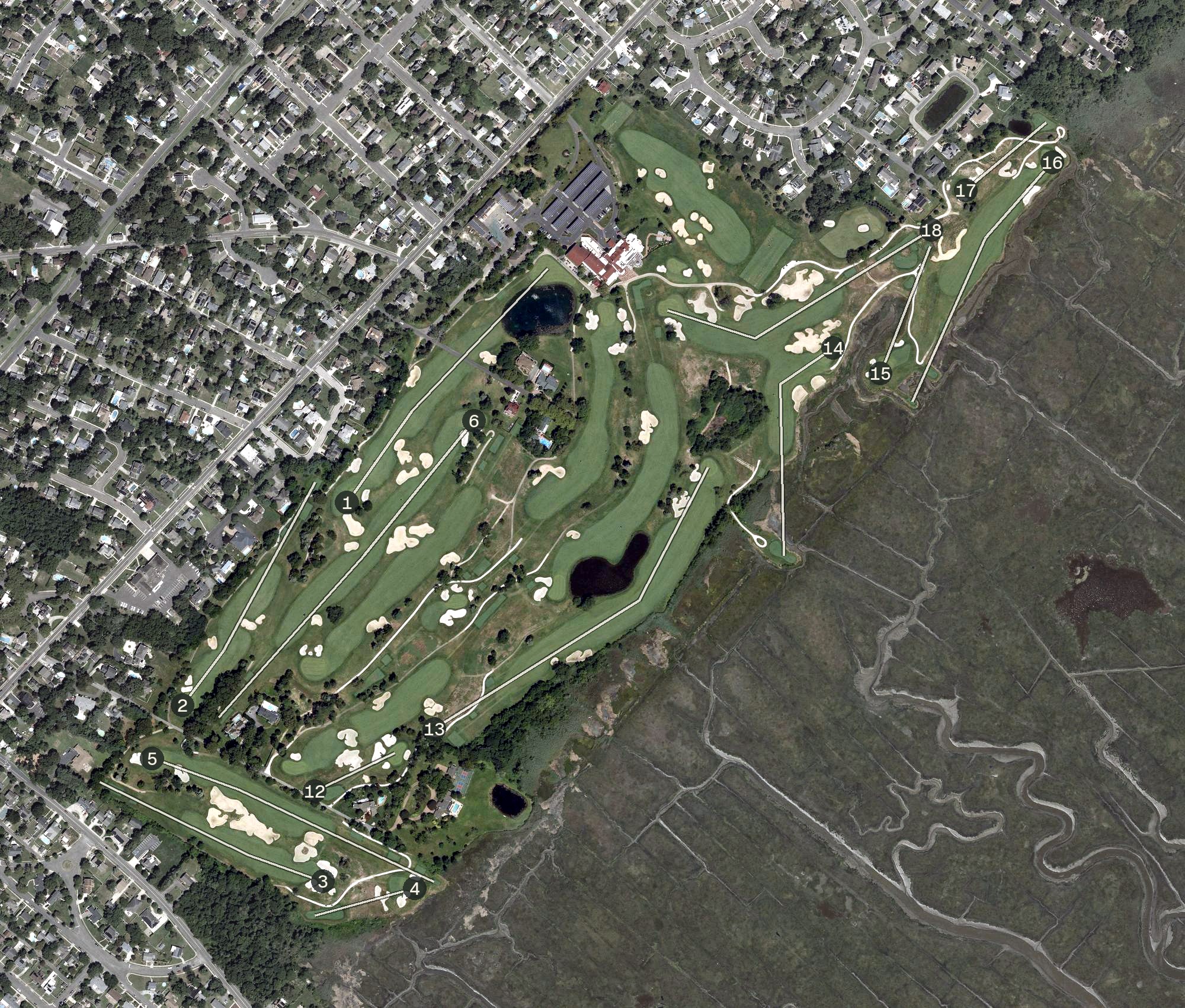 Aerial view of Atlantic City Golf Club, NJ