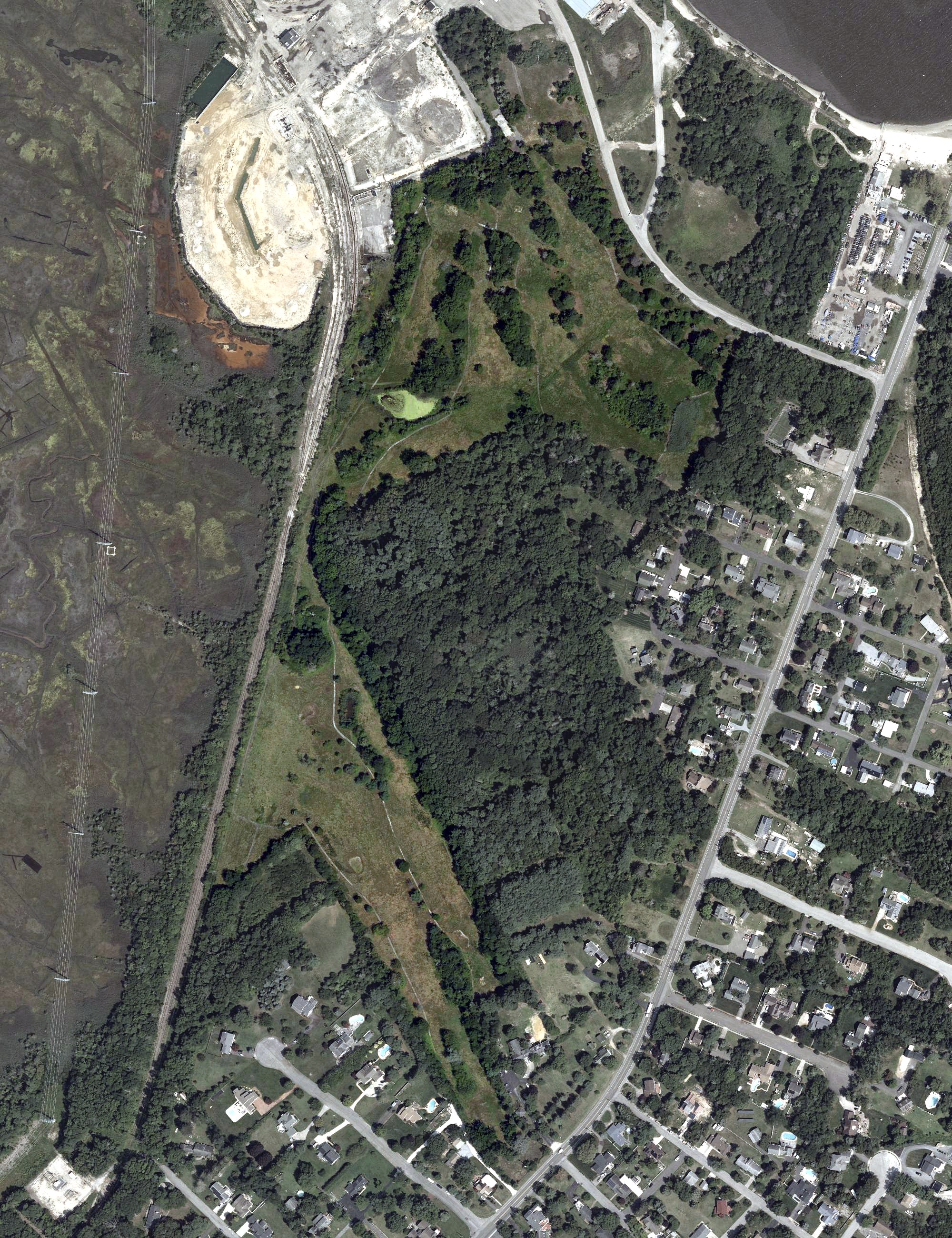 Aerial view of B L England Golf Course, NJ