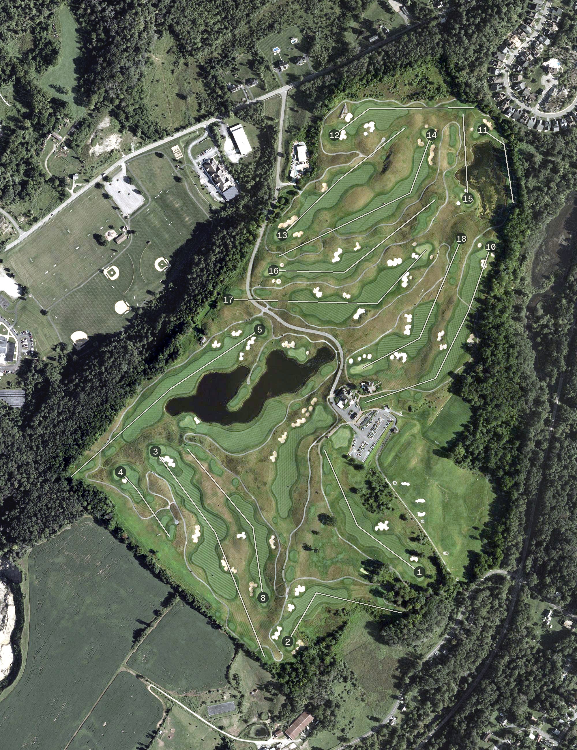Aerial view of Ballyowens Golf Club, NJ