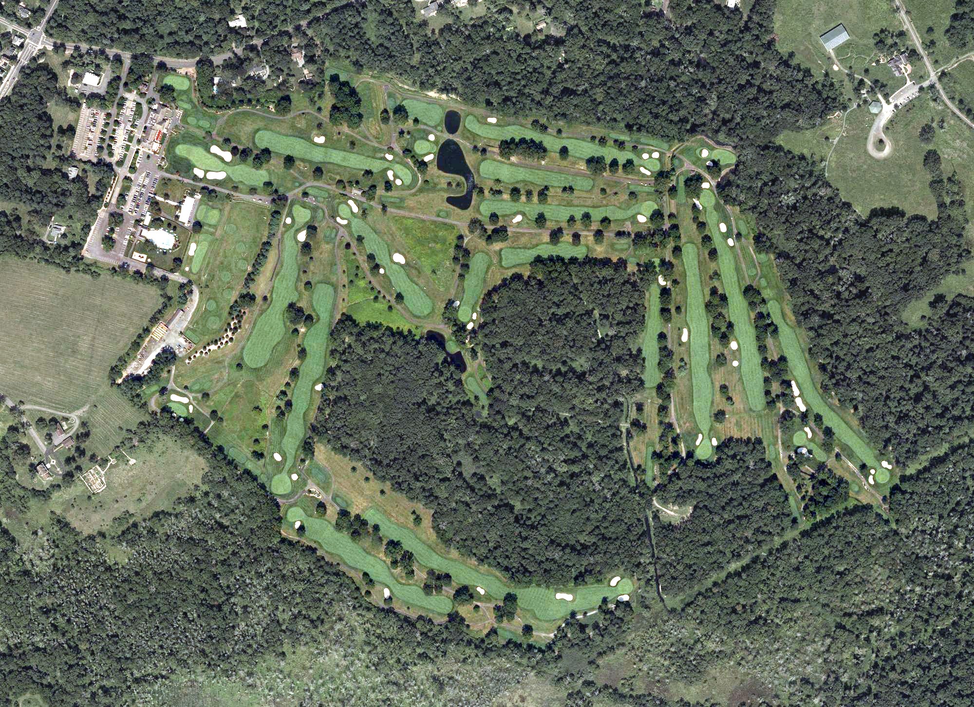 Aerial view of Basking Ridge Country Club, NJ