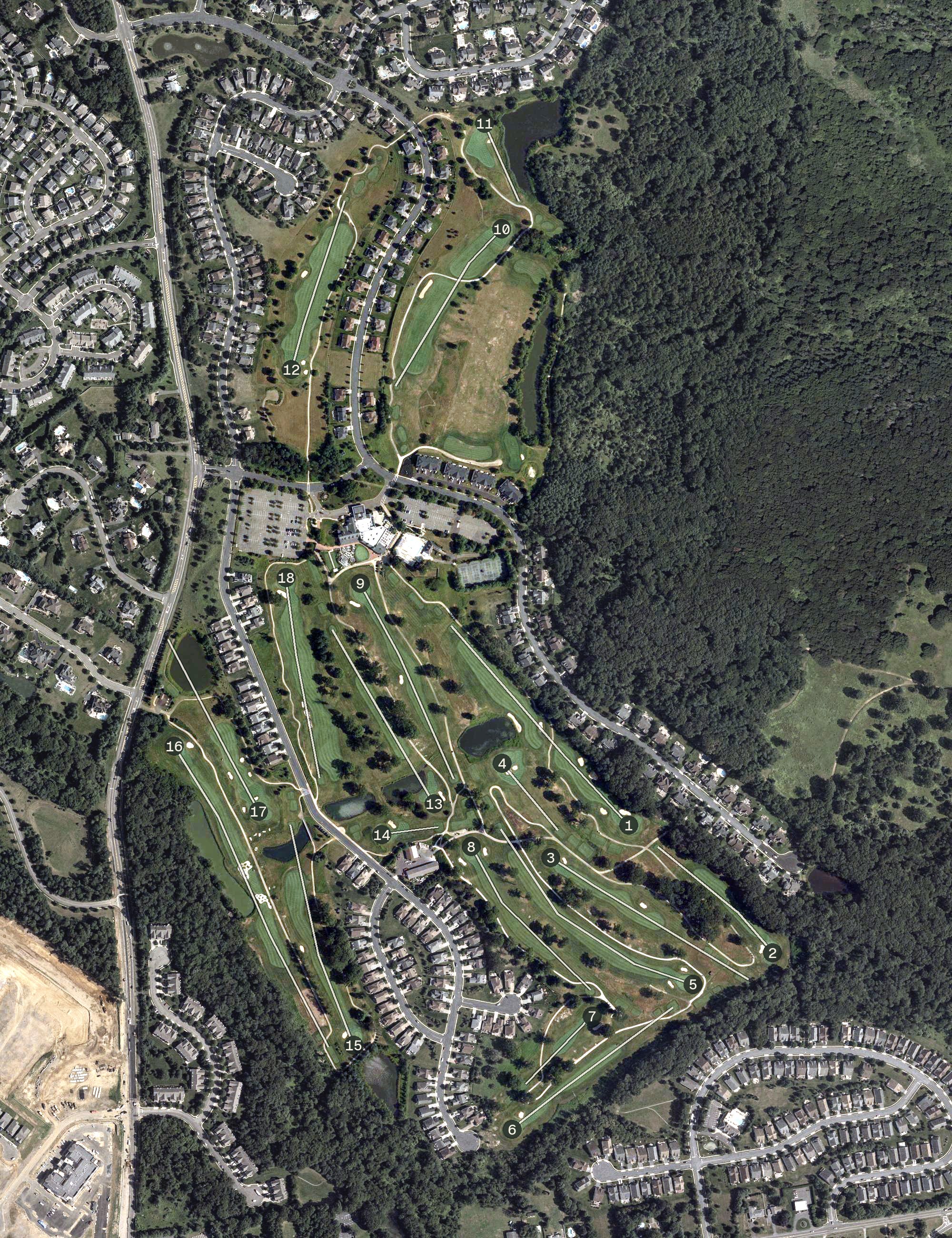 Aerial view of Battleground Country Club, NJ