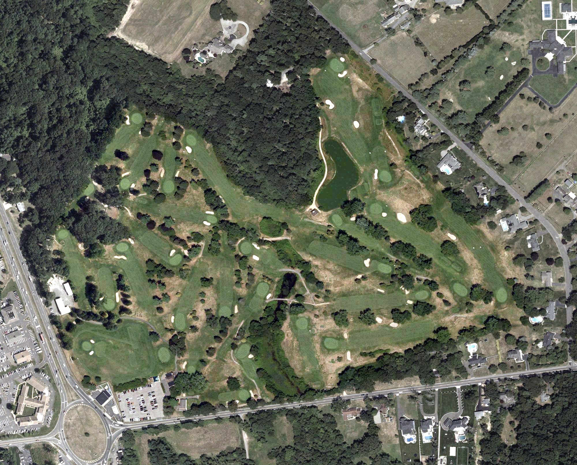 Aerial view of Bel-Aire Golf Course, NJ