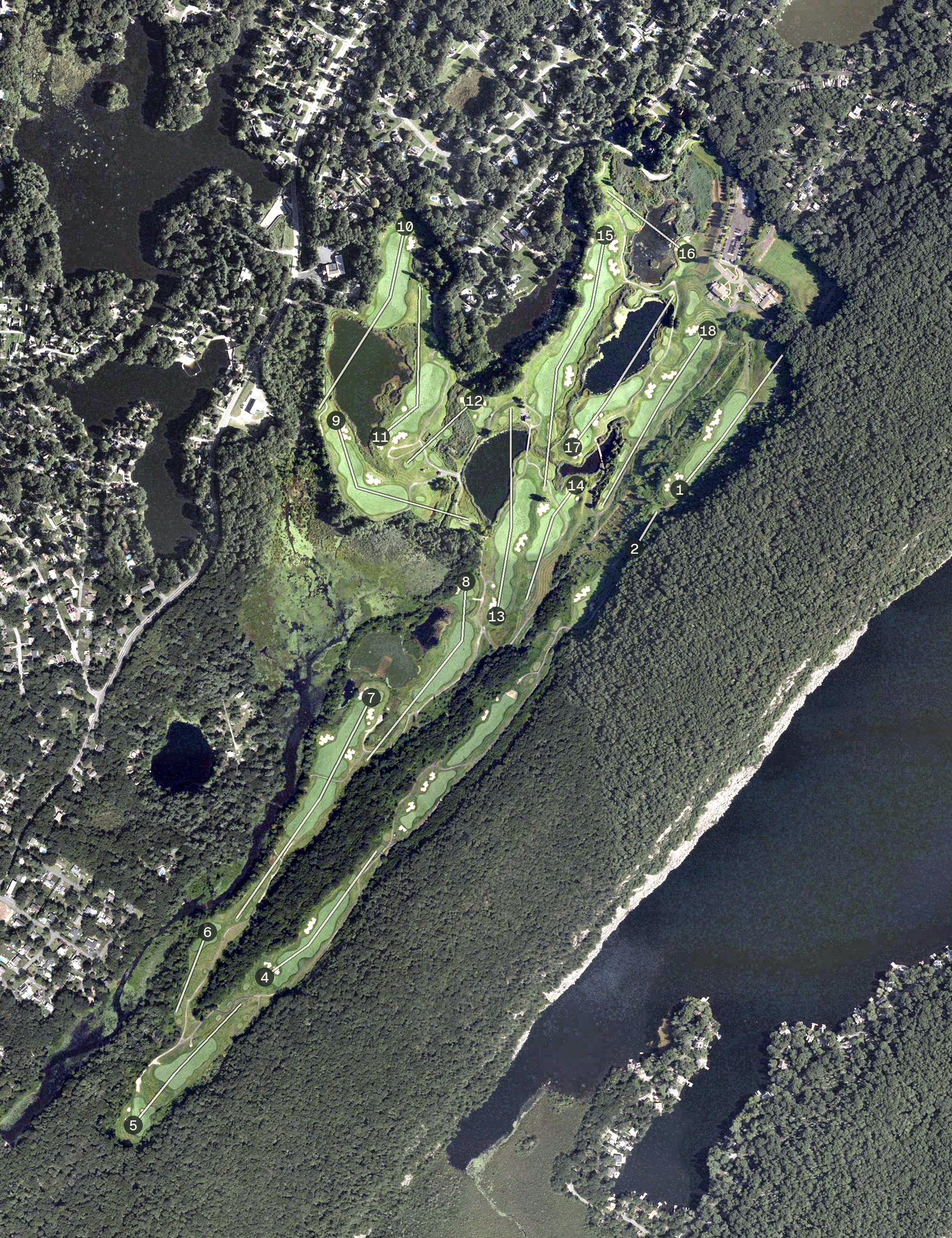 Aerial view of Berkshire Valley Golf Course, NJ