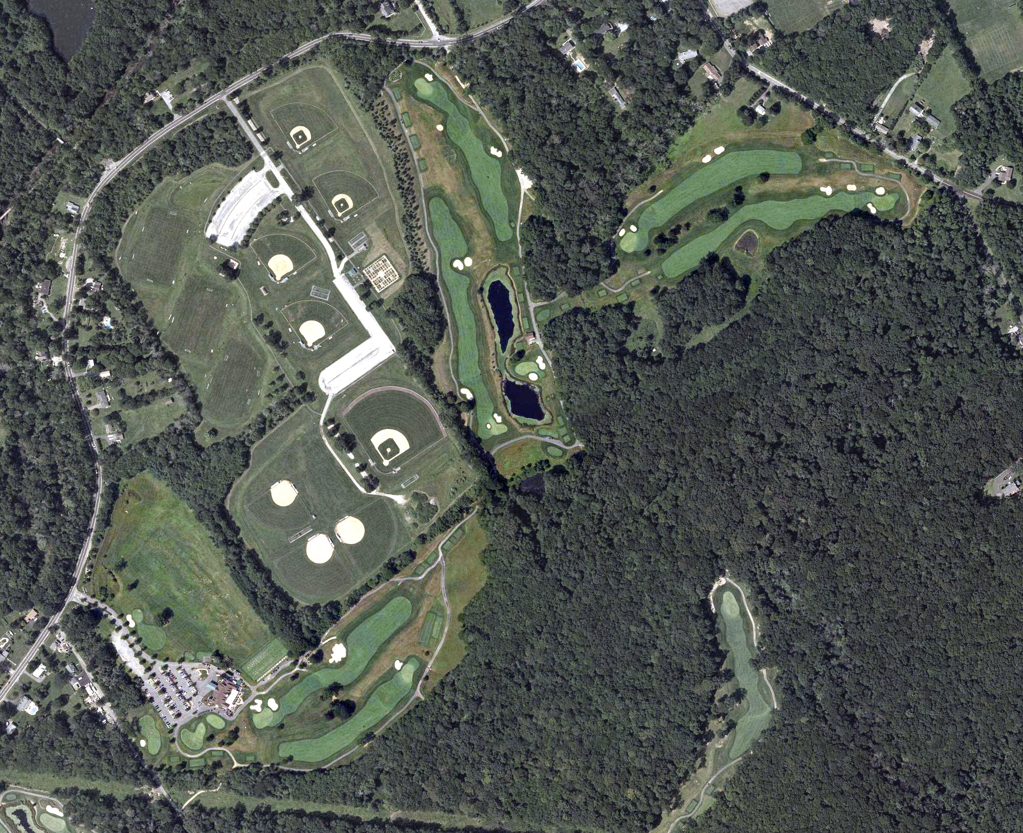 Aerial view of Black Oak Golf Club, NJ