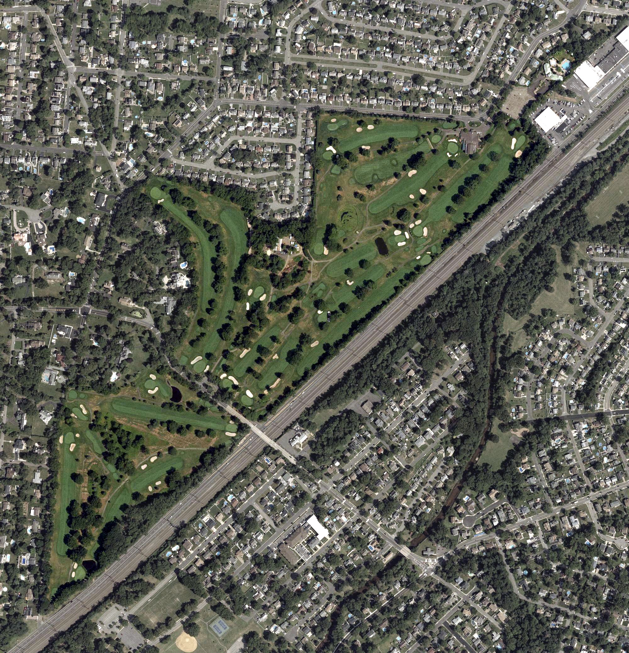 Aerial view of Colonia Country Club, NJ