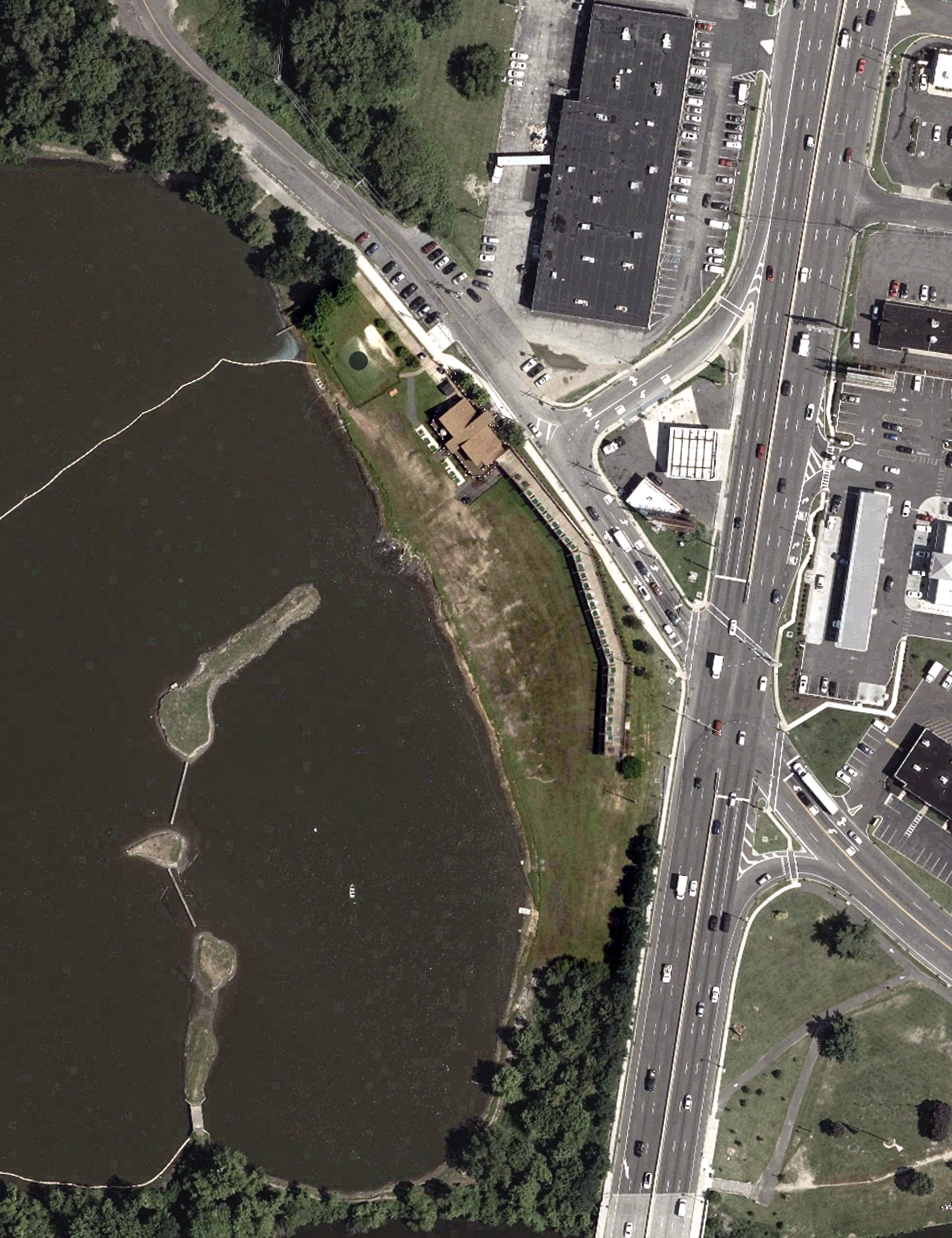 Aerial view of Cooper River Driving Range, NJ