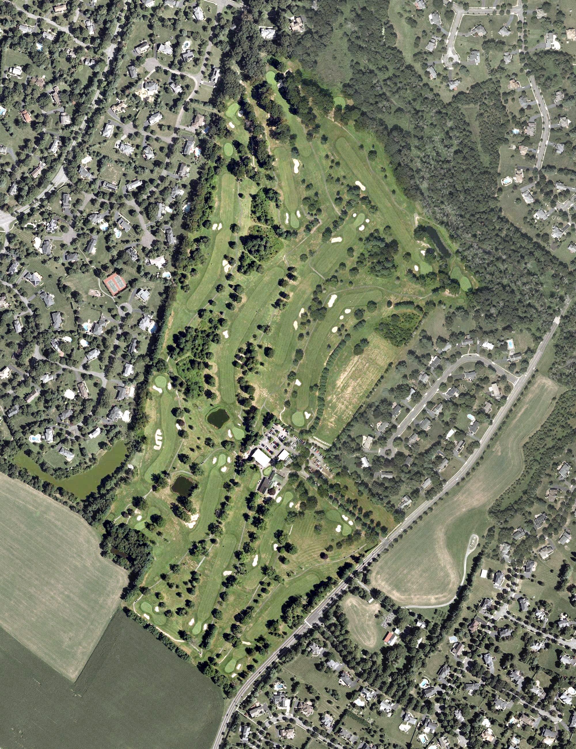 Aerial view of Cranbury Golf Club, NJ
