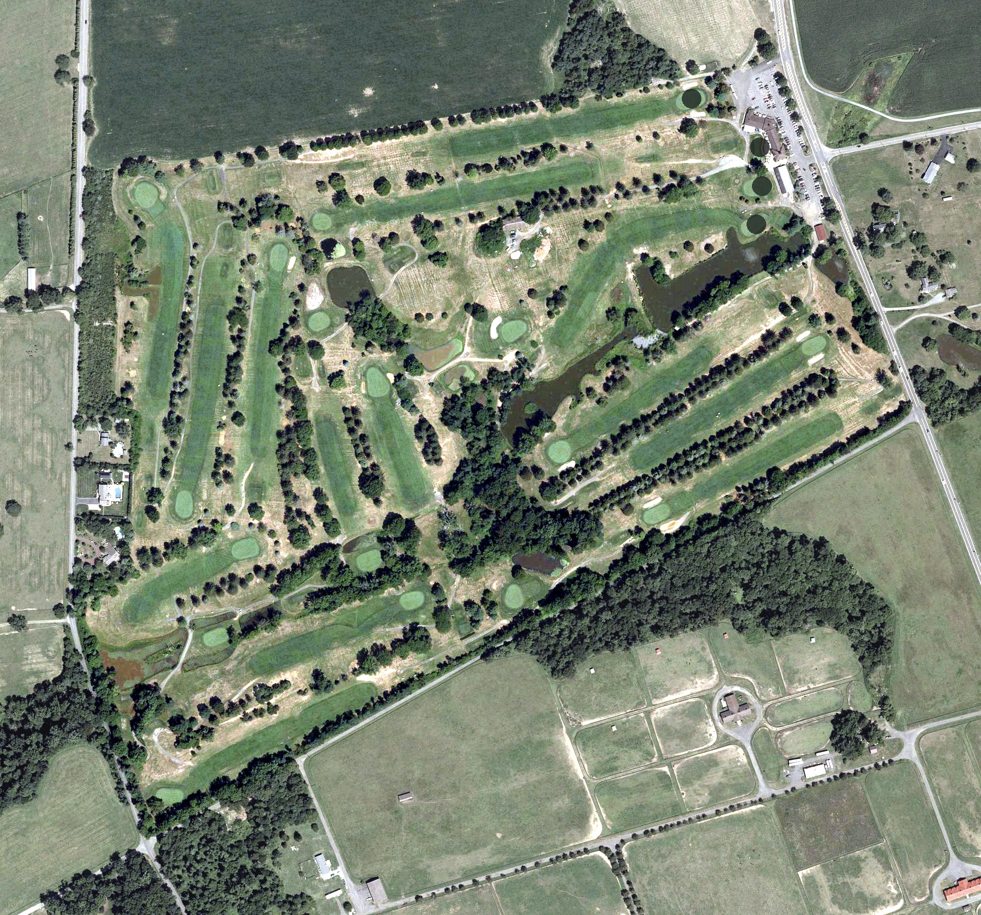 Aerial view of Cream Ridge Golf Course, NJ