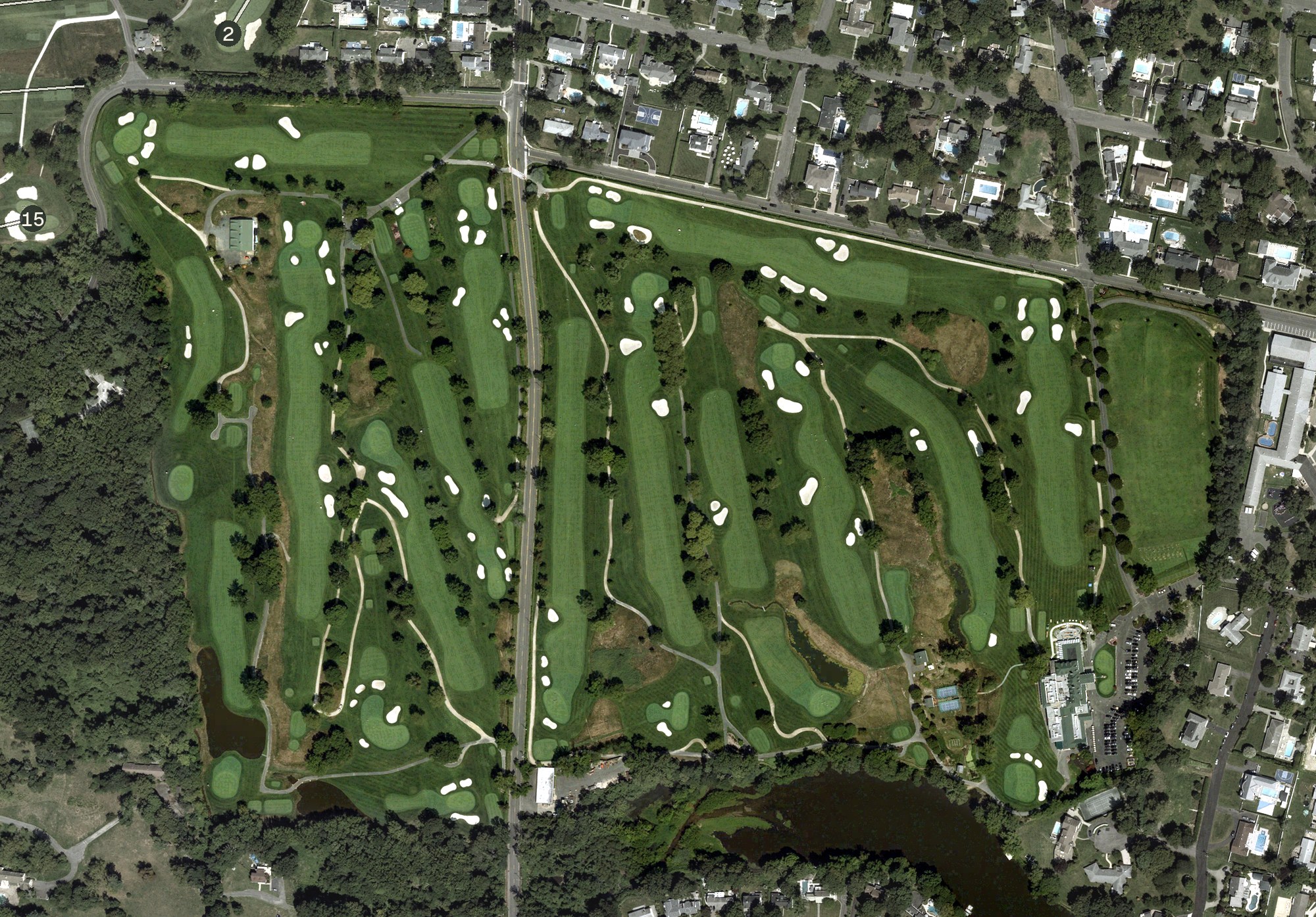 Aerial view of Deal Golf and Country Club, NJ