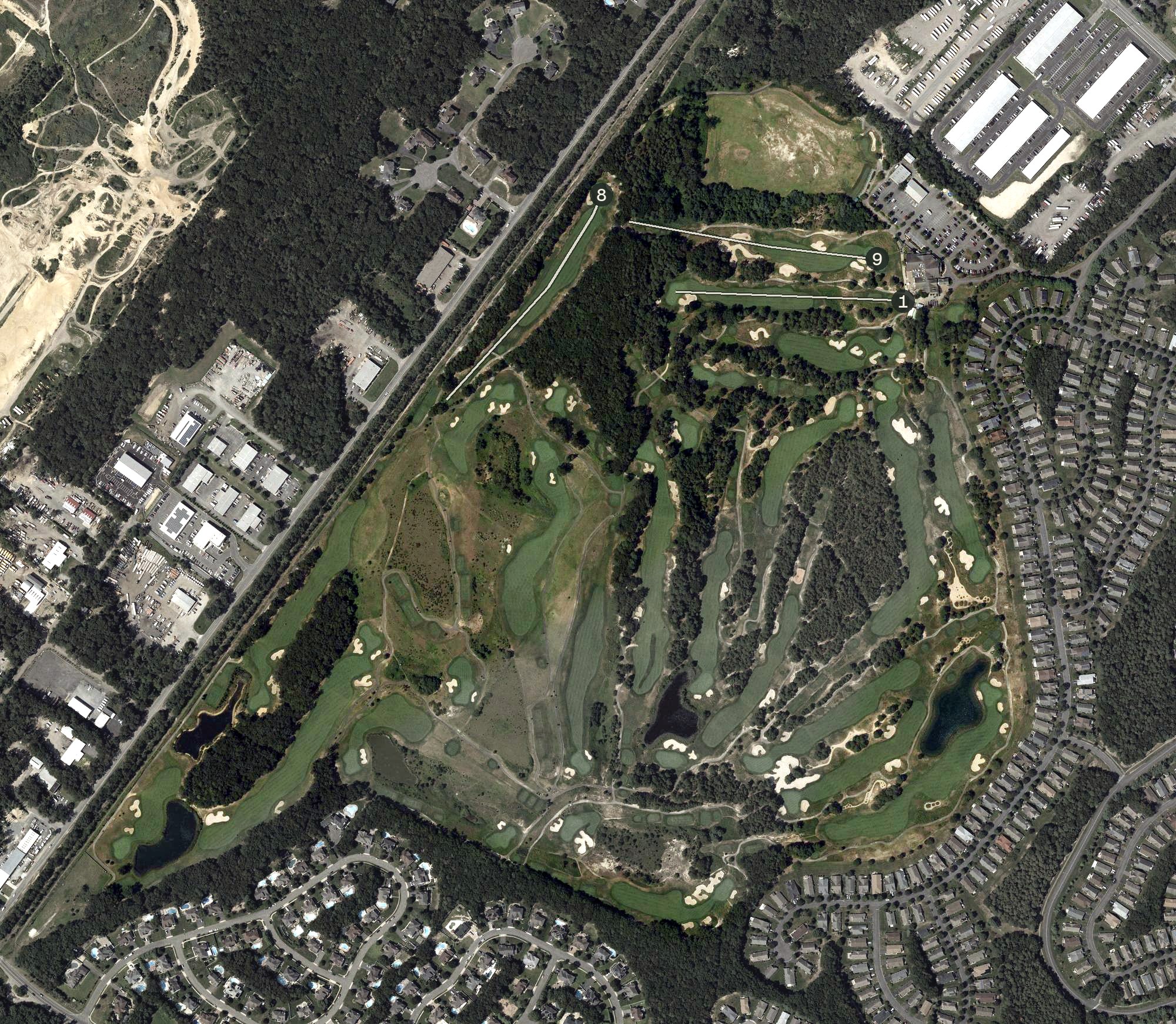Aerial view of Eagle Ridge Golf Club, NJ