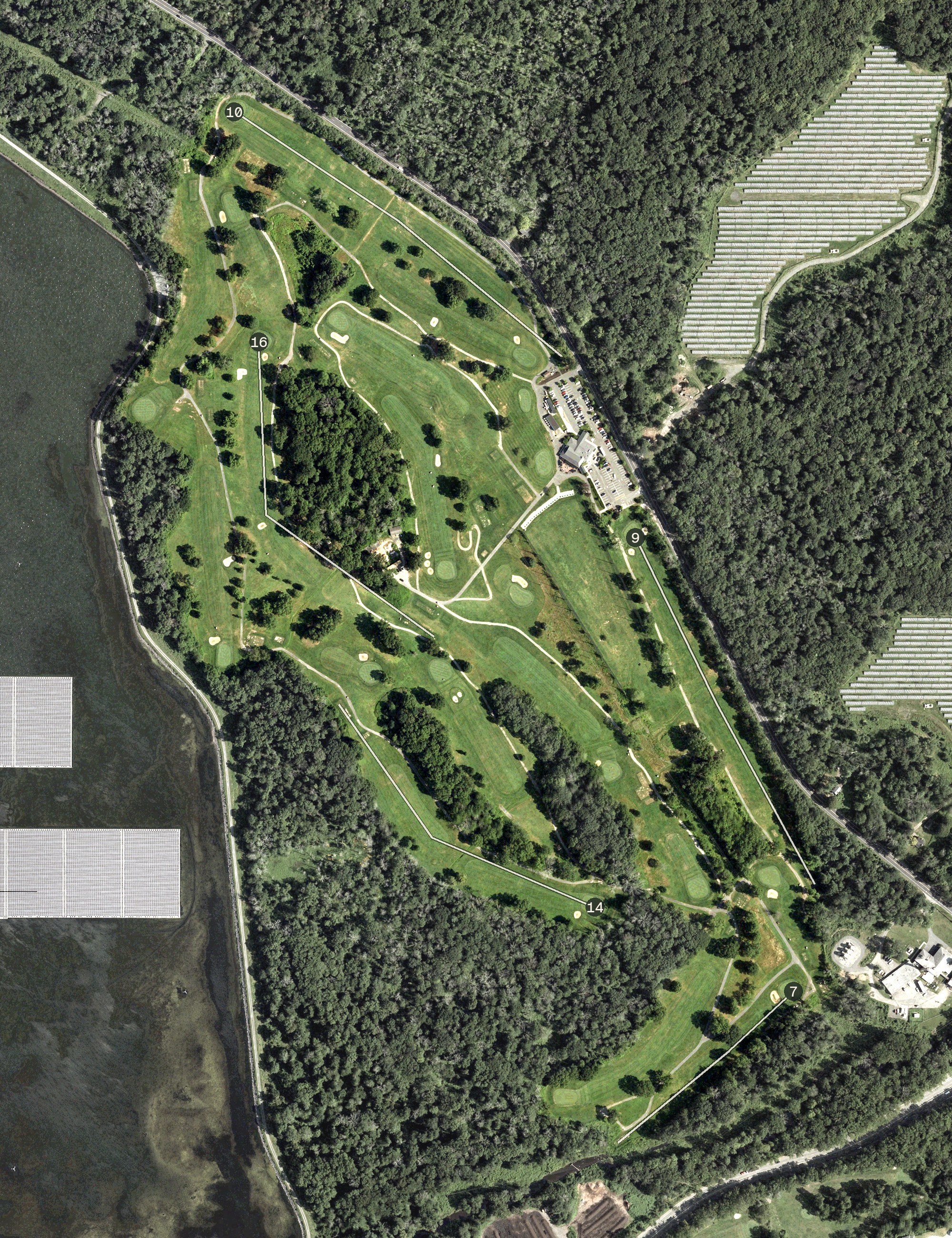 Aerial view of East Orange Golf Course, NJ