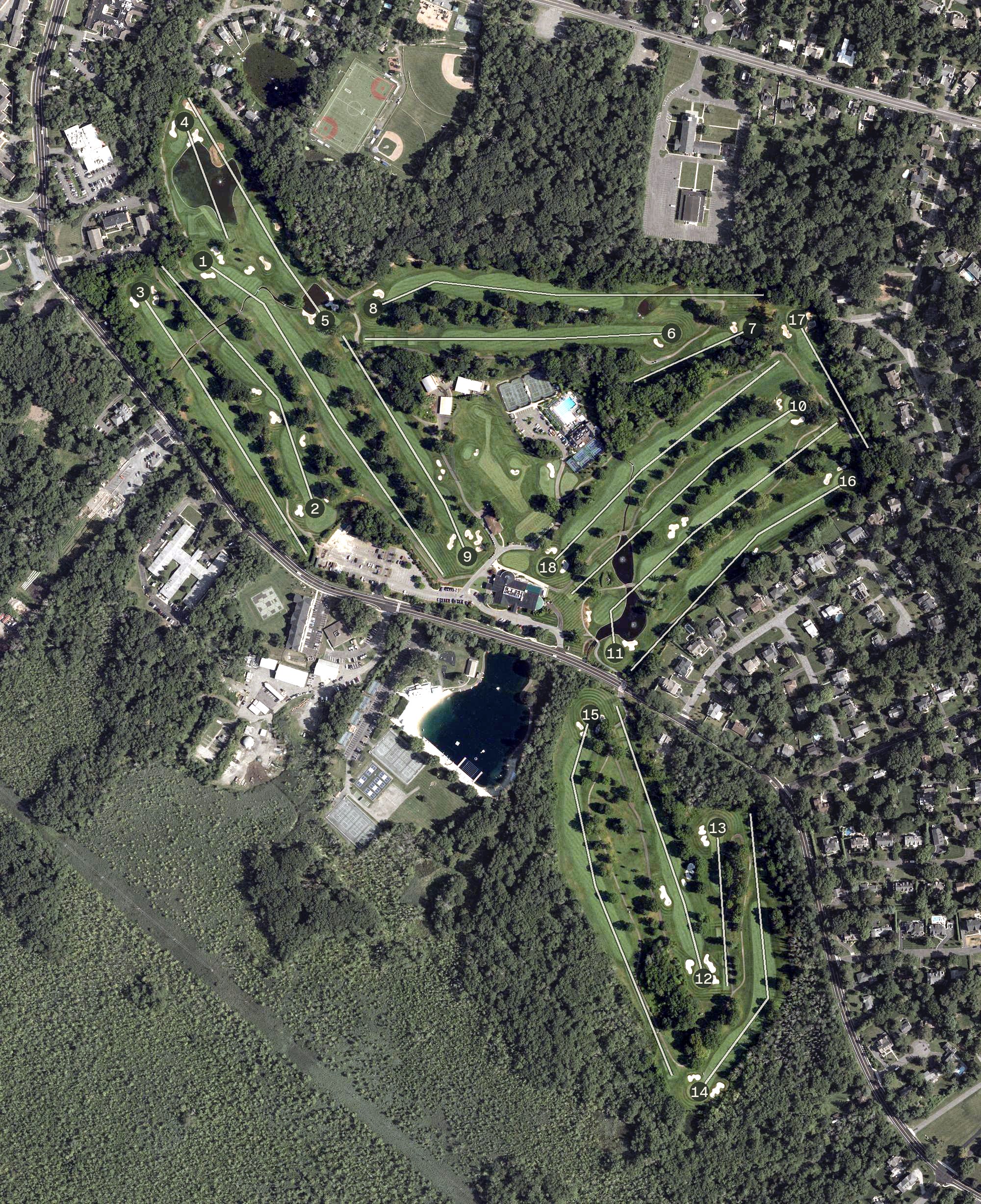 Aerial view of Fairmount Country Club, NJ