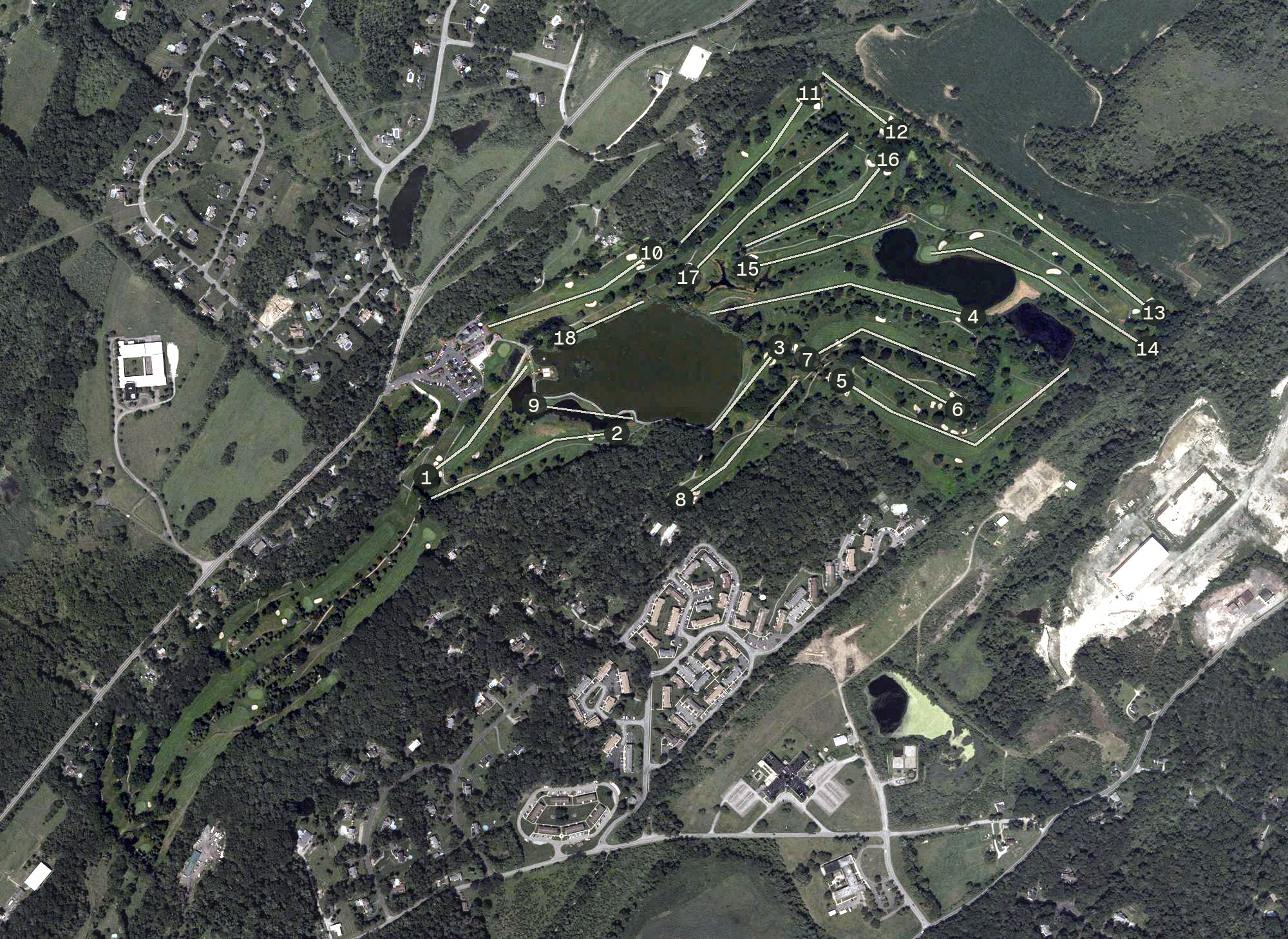 Aerial view of Farmstead Golf and Country club, NJ