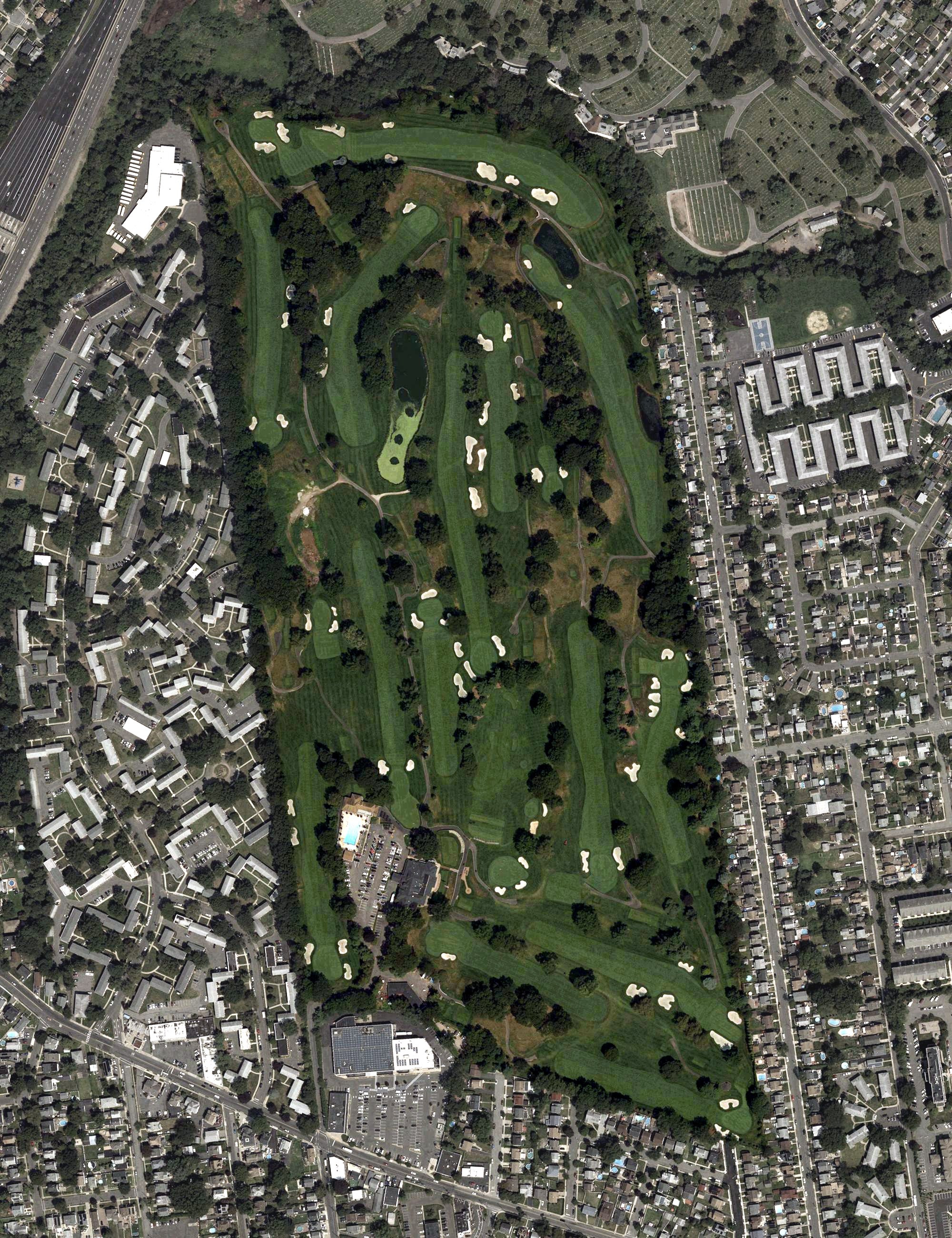 Aerial view of Forest Hills Field Club, NJ