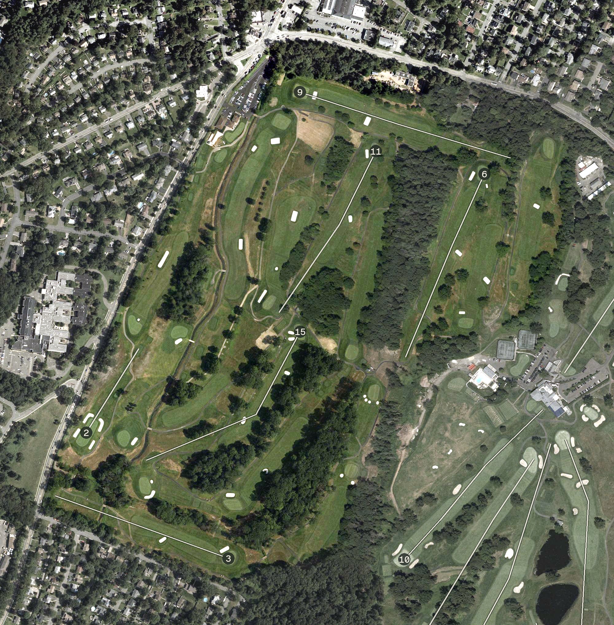Aerial view of Francis Byrne Golf Course, NJ