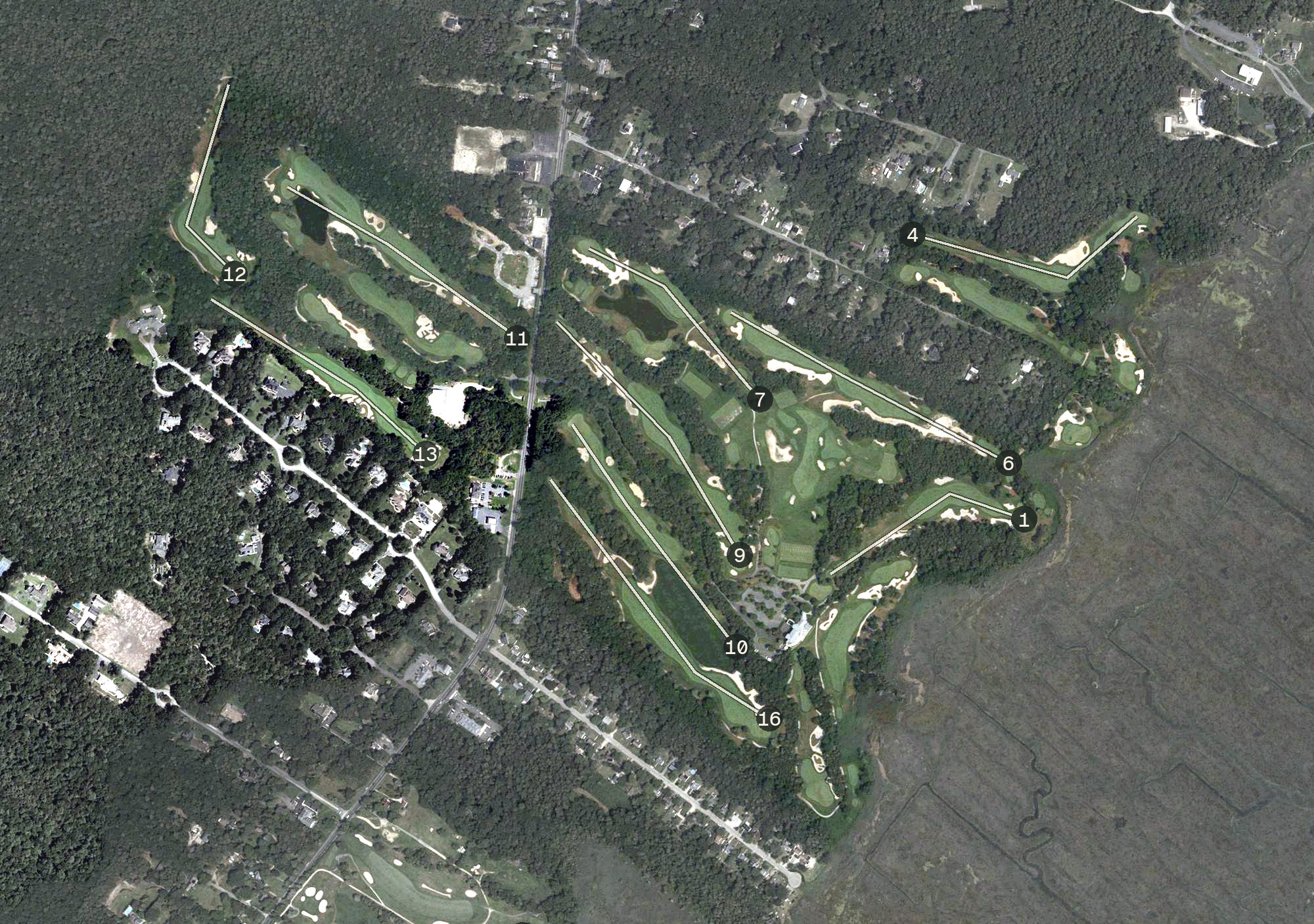 Aerial view of Galloway National Golf Club, NJ