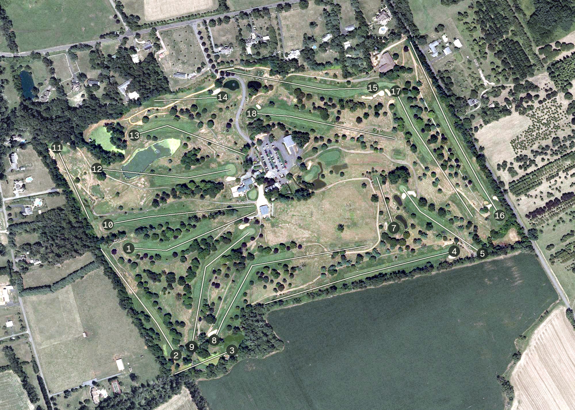 Aerial view of Gambler Ridge Golf Club, NJ
