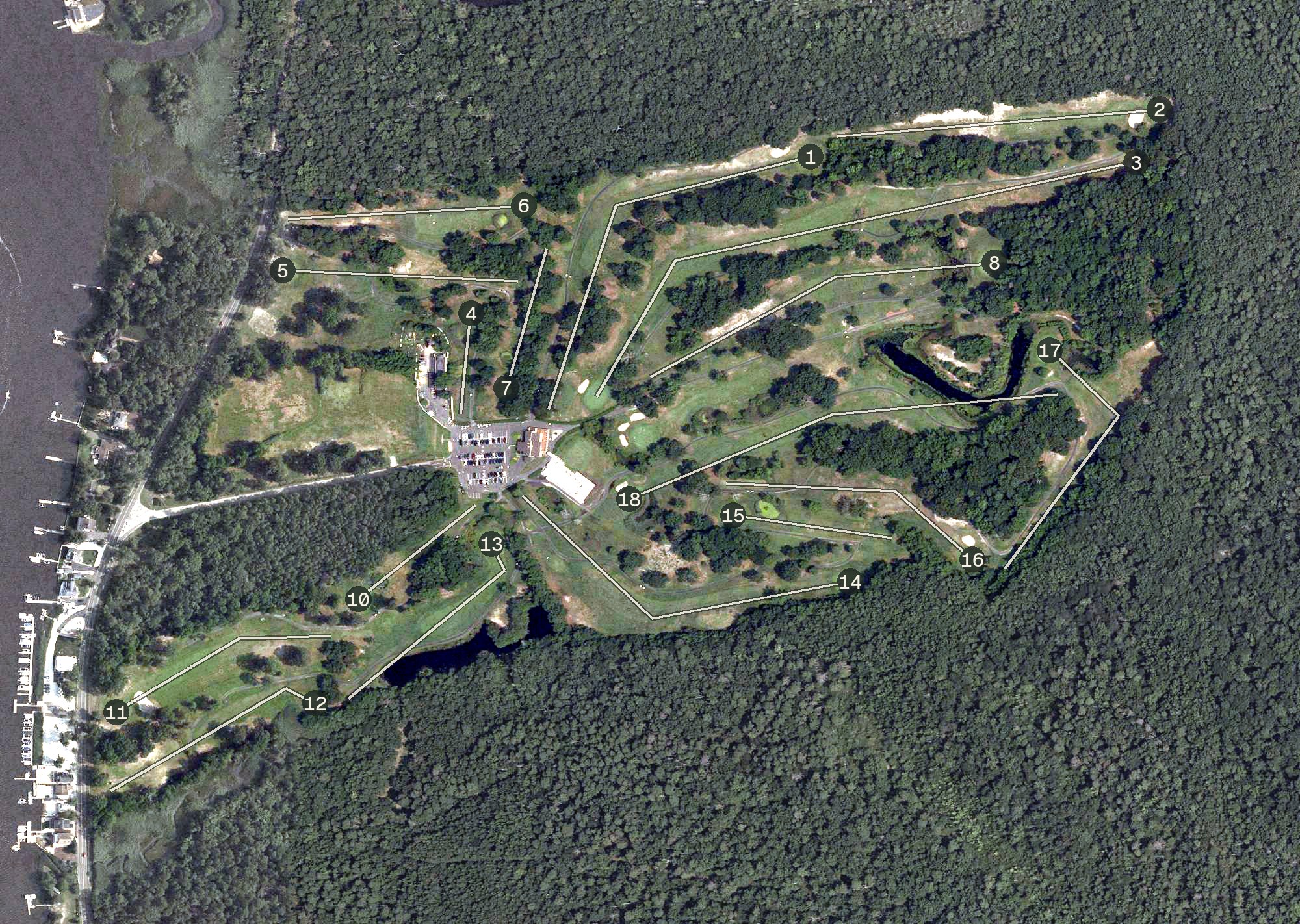 Aerial view of Green Tree Golf Course, NJ