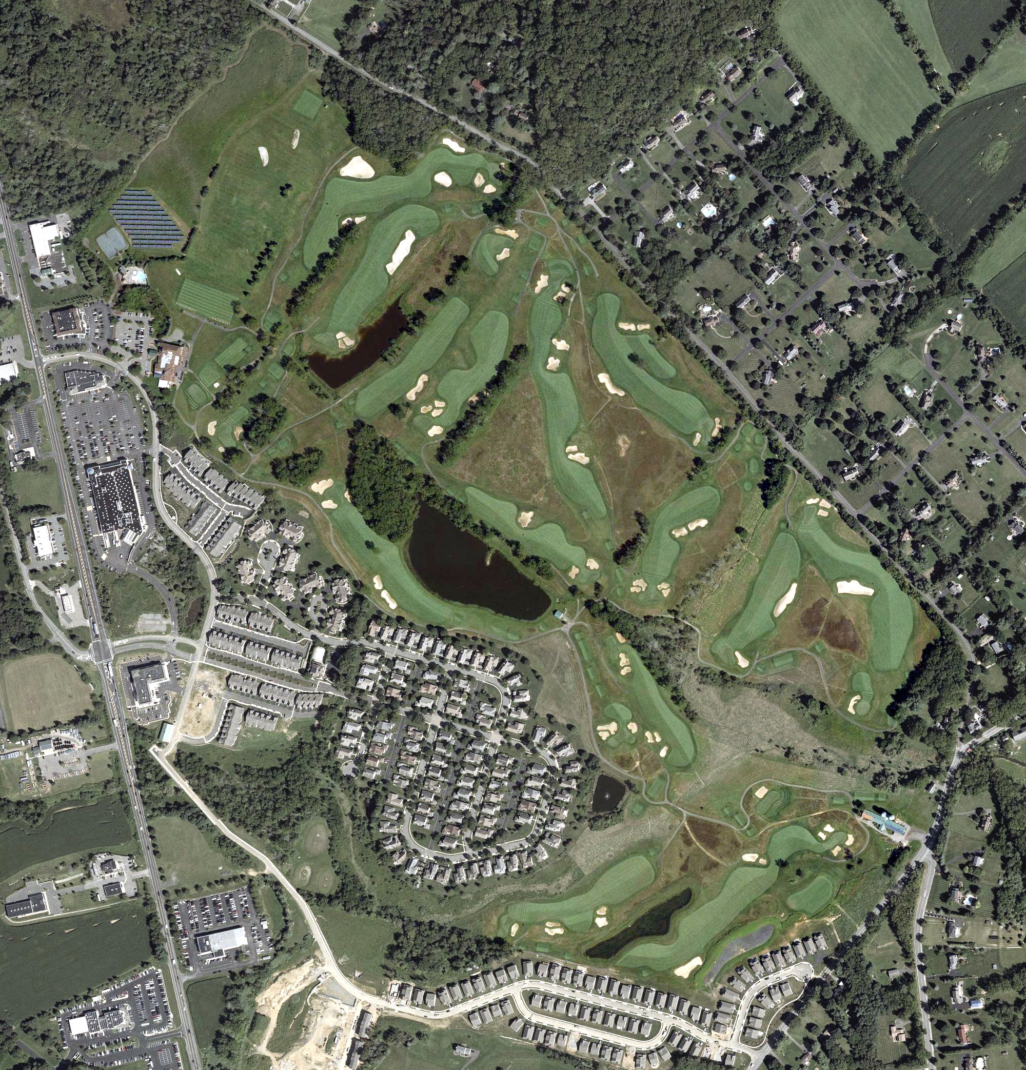 Aerial view of Hawk Pointe Golf Club, NJ