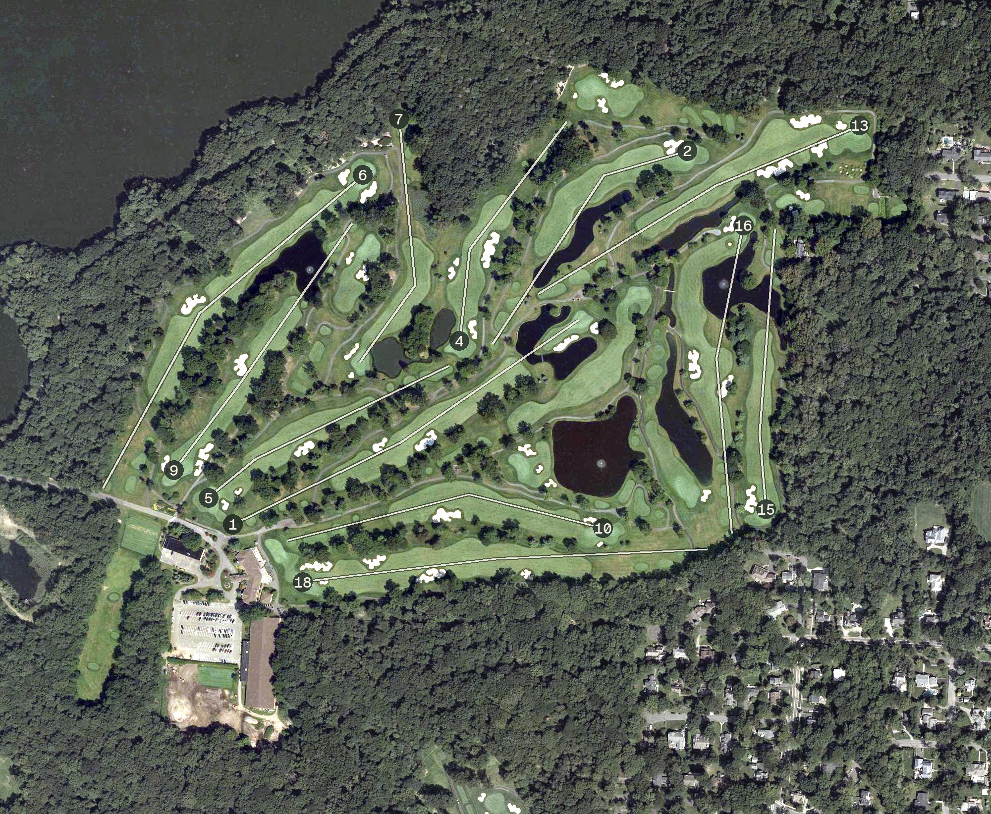 Aerial view of Haworth Country Club, NJ