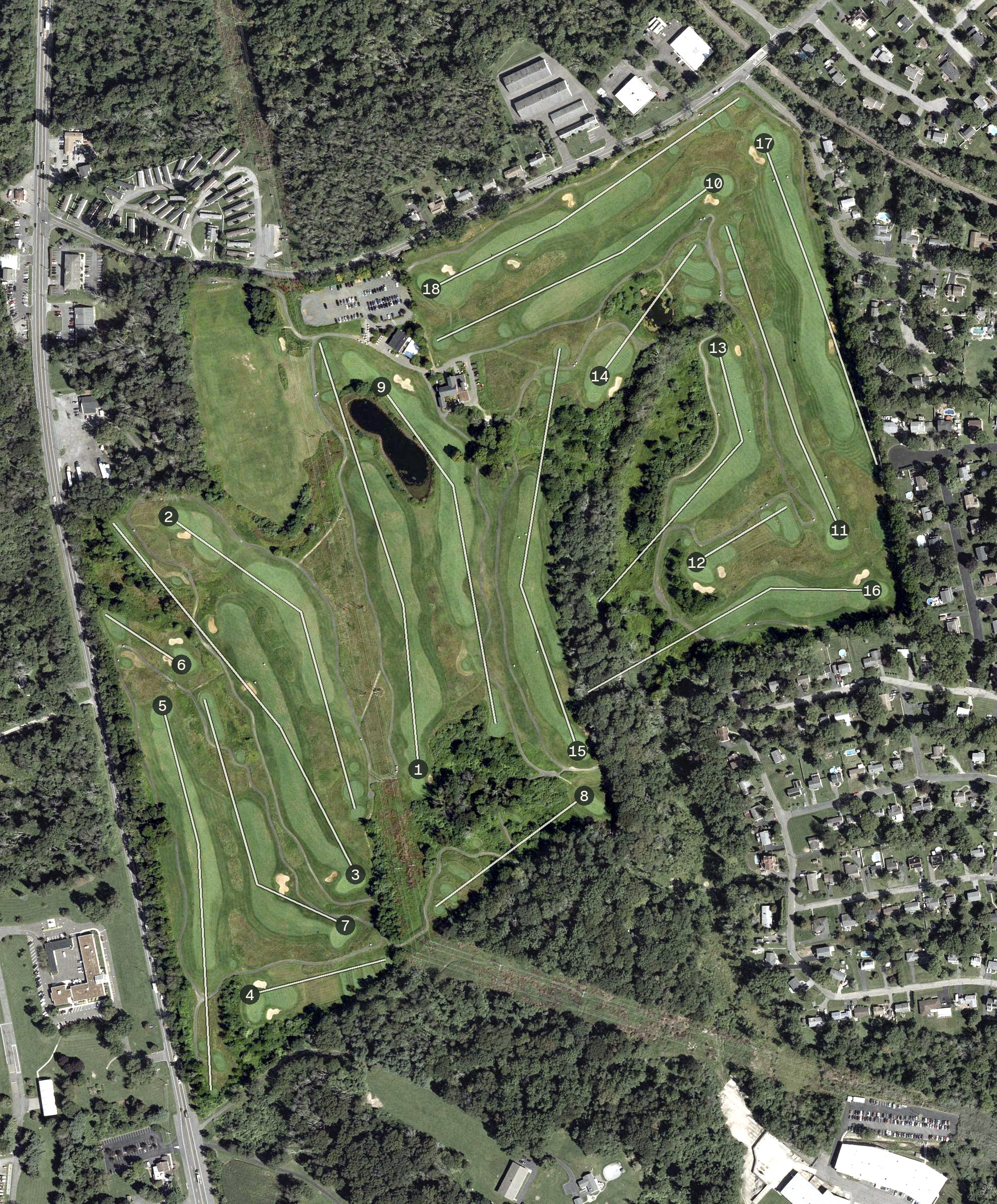 Aerial view of High Bridge Hills Golf Club, NJ