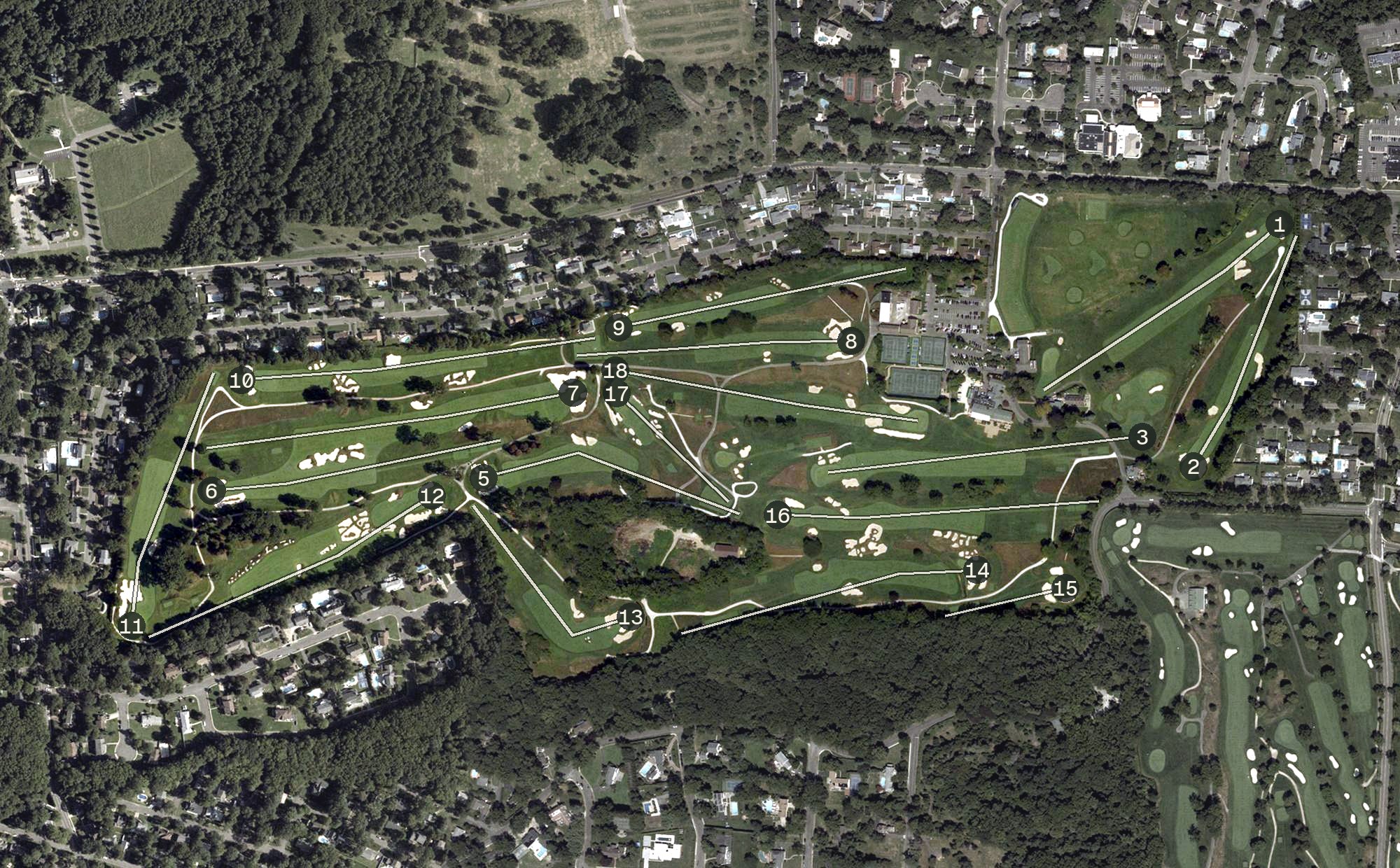 Aerial view of Hollywood Golf Club, NJ