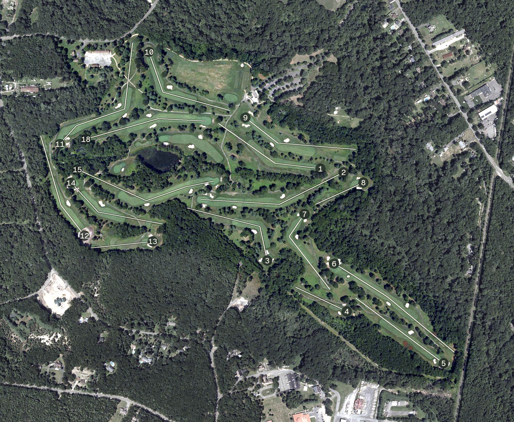 Aerial view of Howell Park Golf Course, NJ