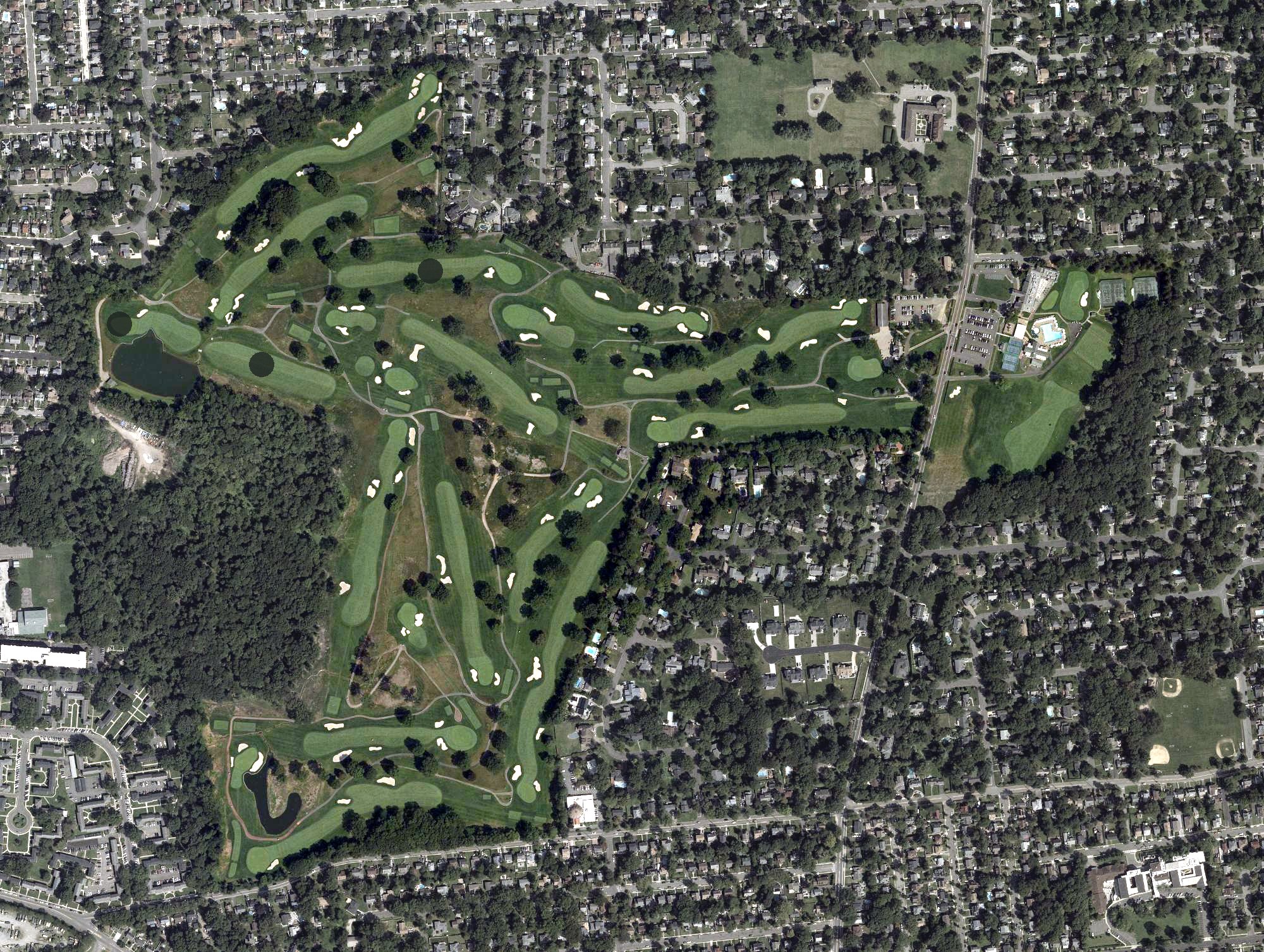 Aerial view of Knickerbocker Country Club, NJ