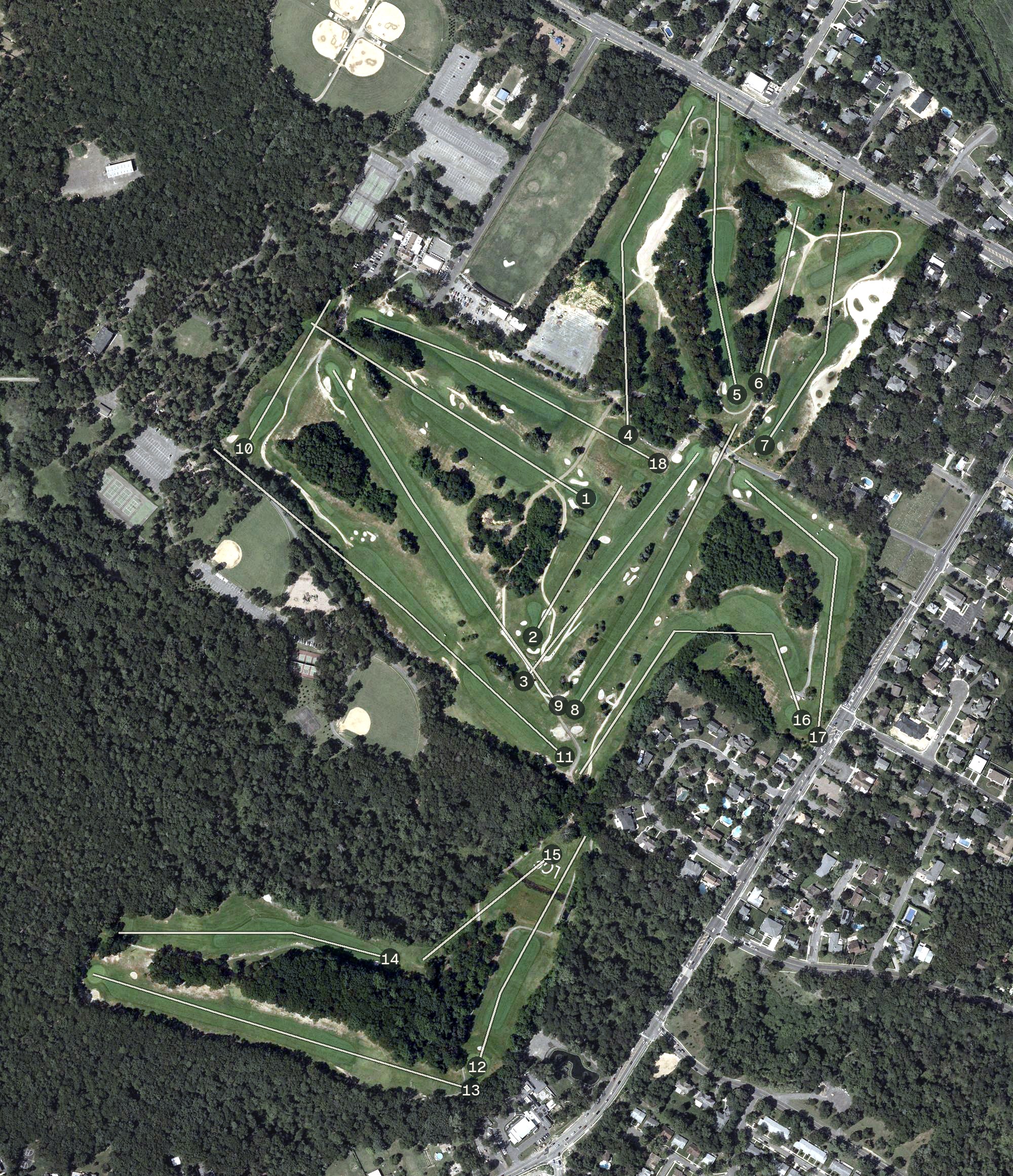 Aerial view of Lakewood Country Club, NJ