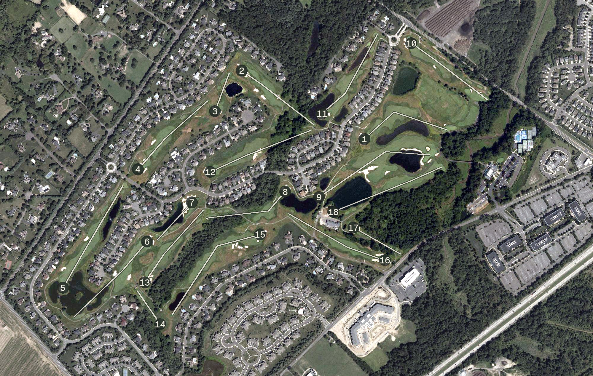 Aerial view of Laurel Creek Golf Course, NJ