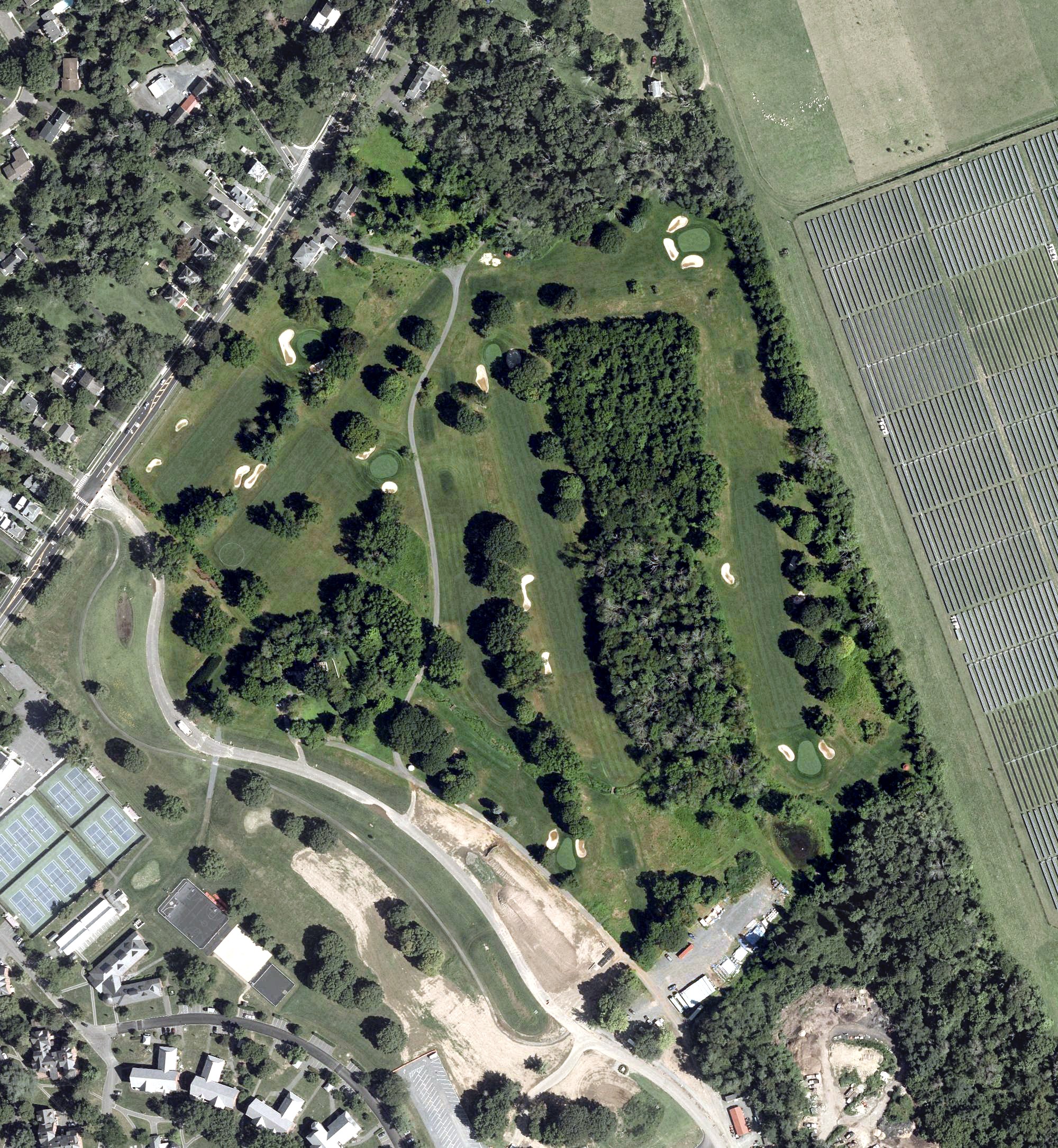 Aerial view of Lawrenceville School golf course, NJ