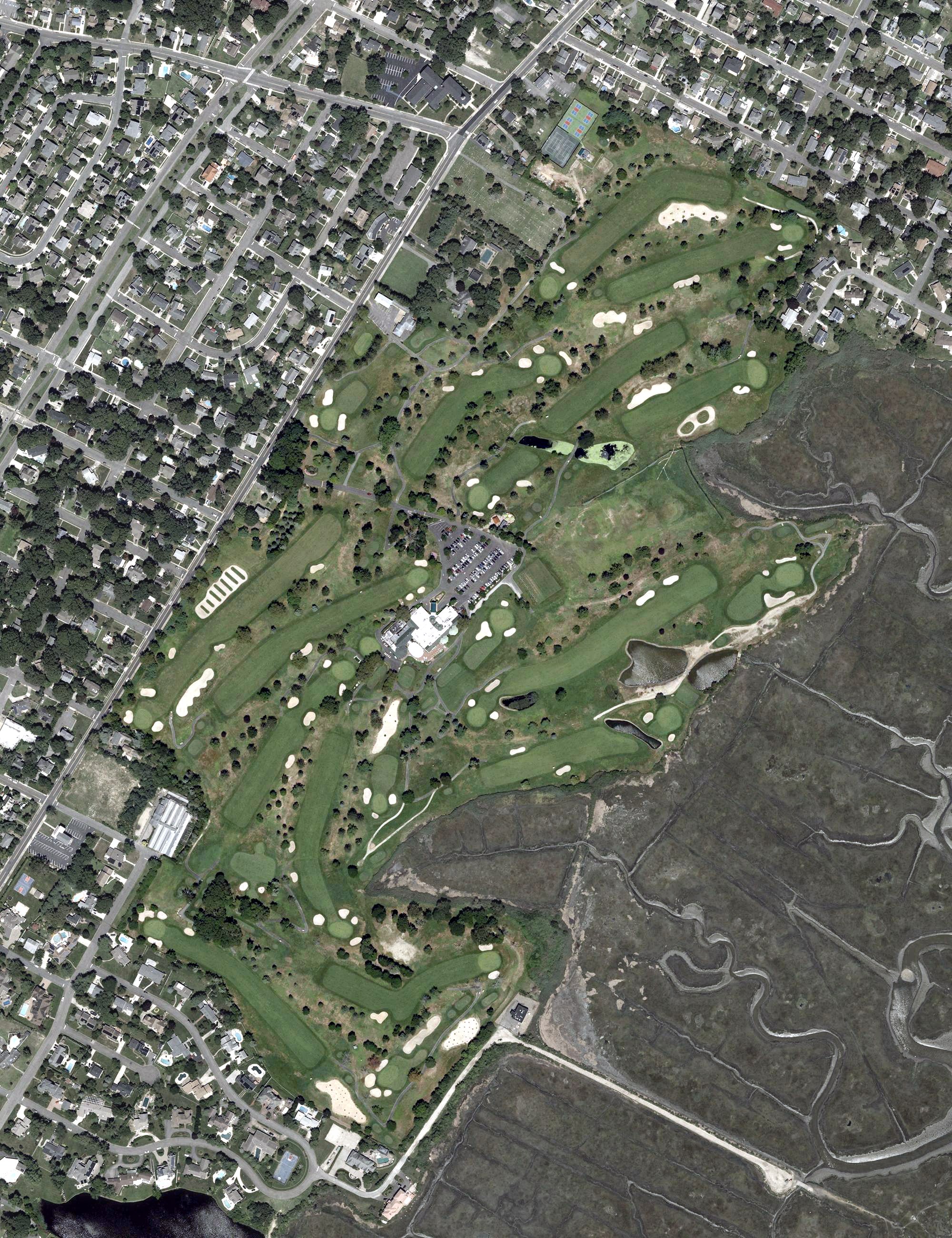 Aerial view of Linwood Country Club, NJ