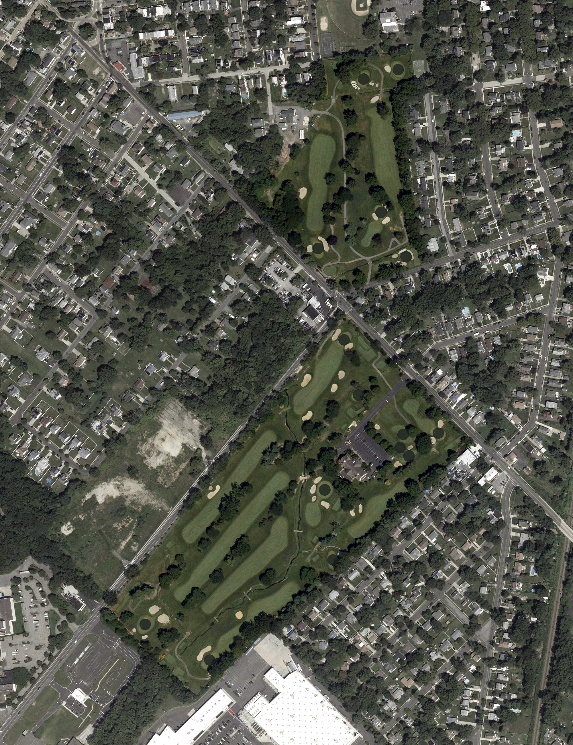 Aerial view of Merchantville Country Club, NJ